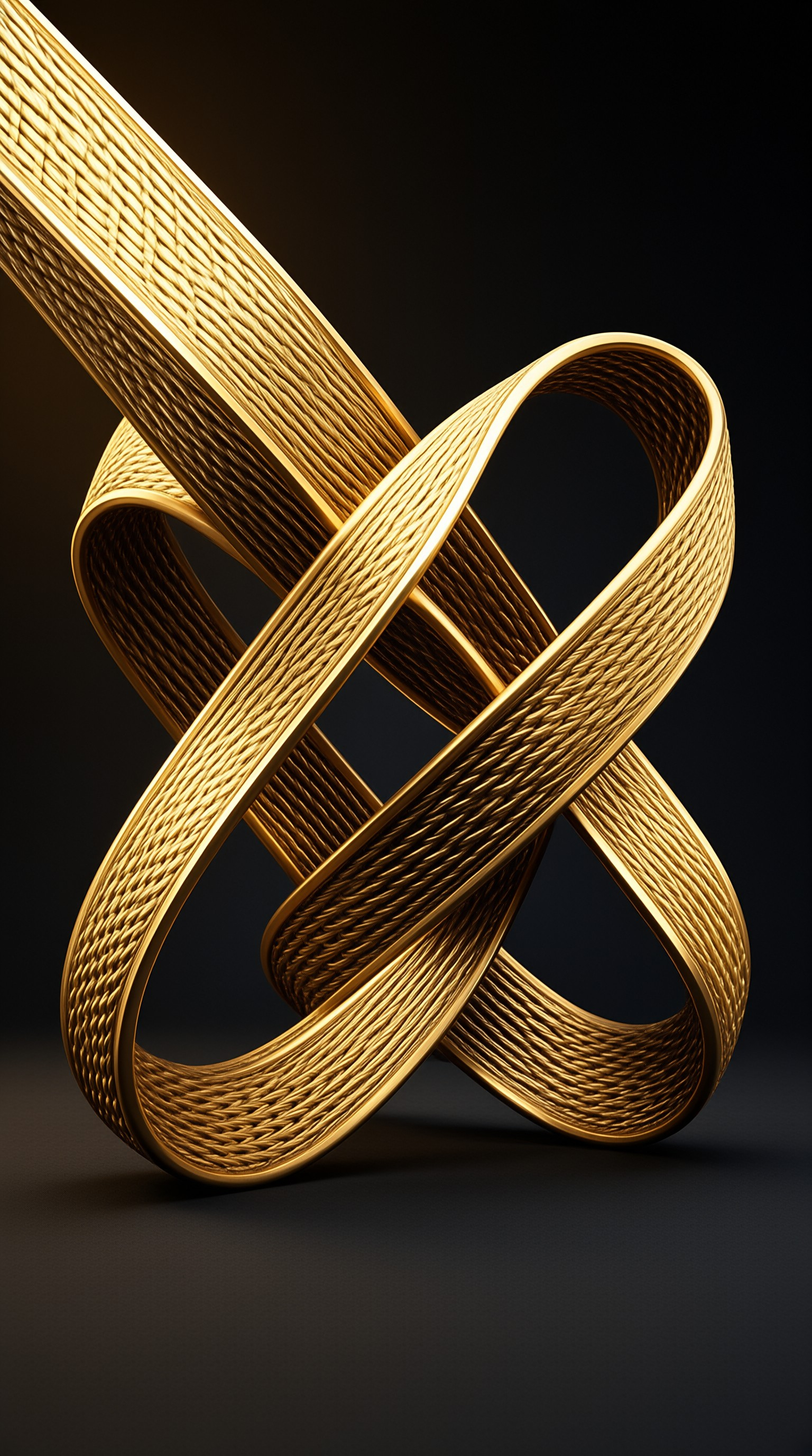 Abstract Golden Ribbon Knot