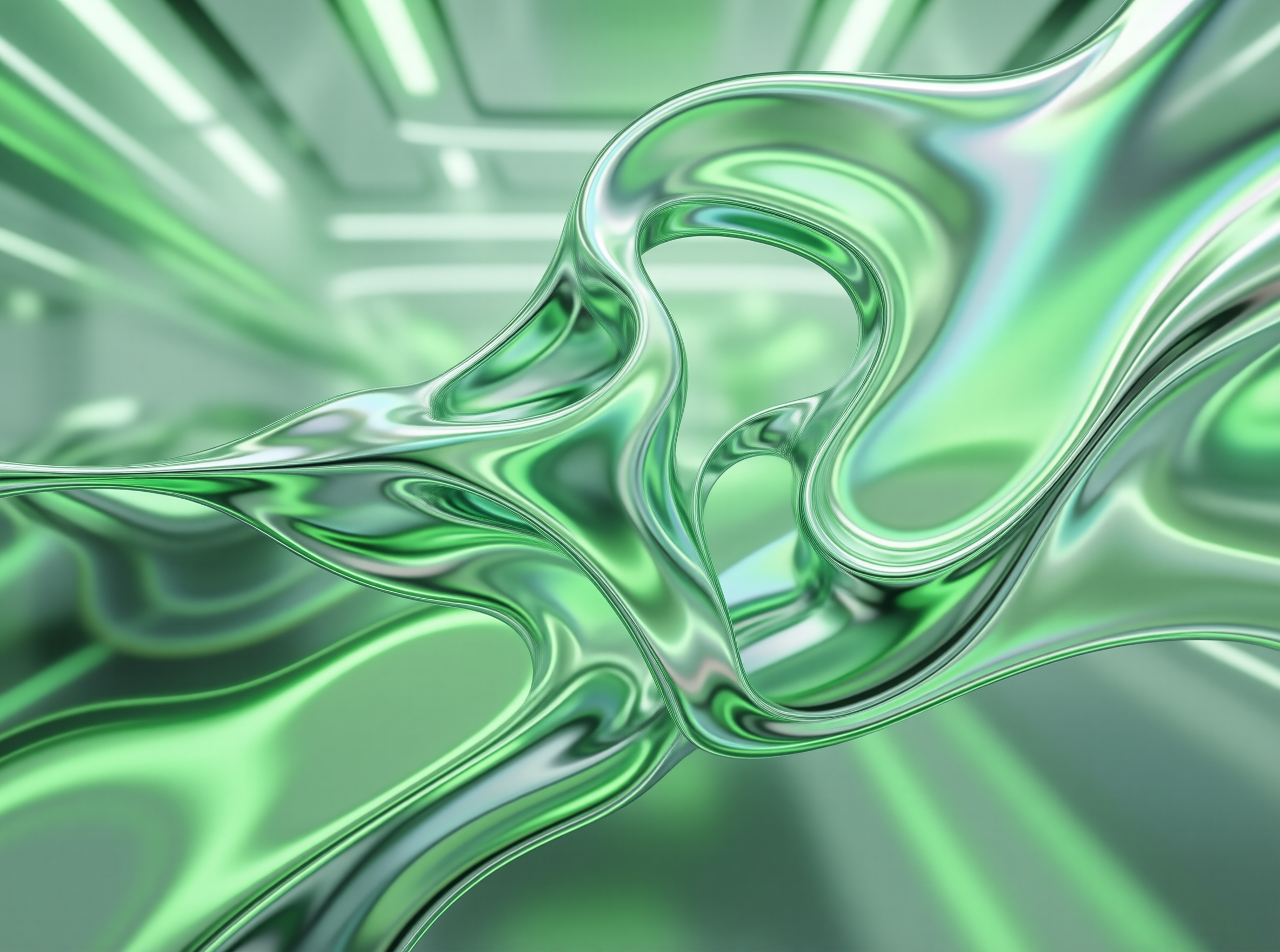 Green Metallic Fluid