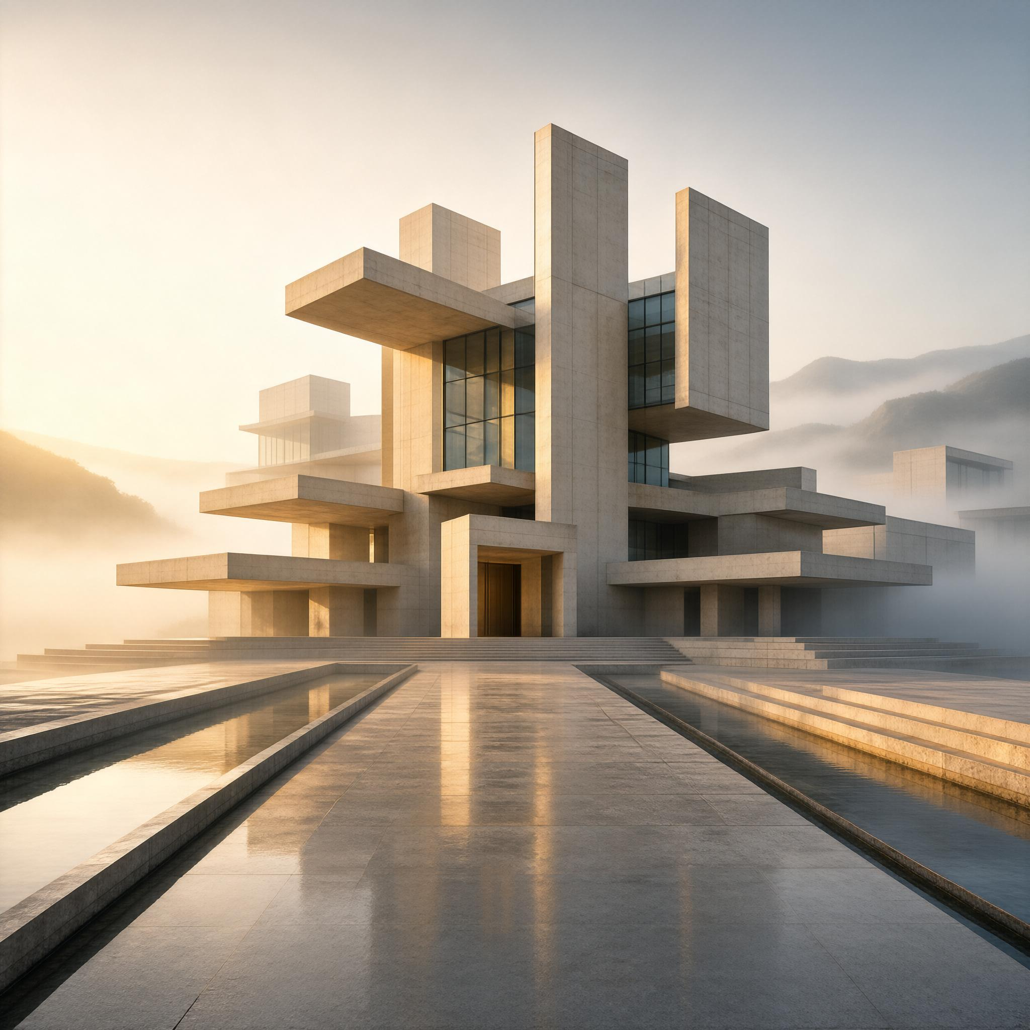 Brutalist Concrete Monument