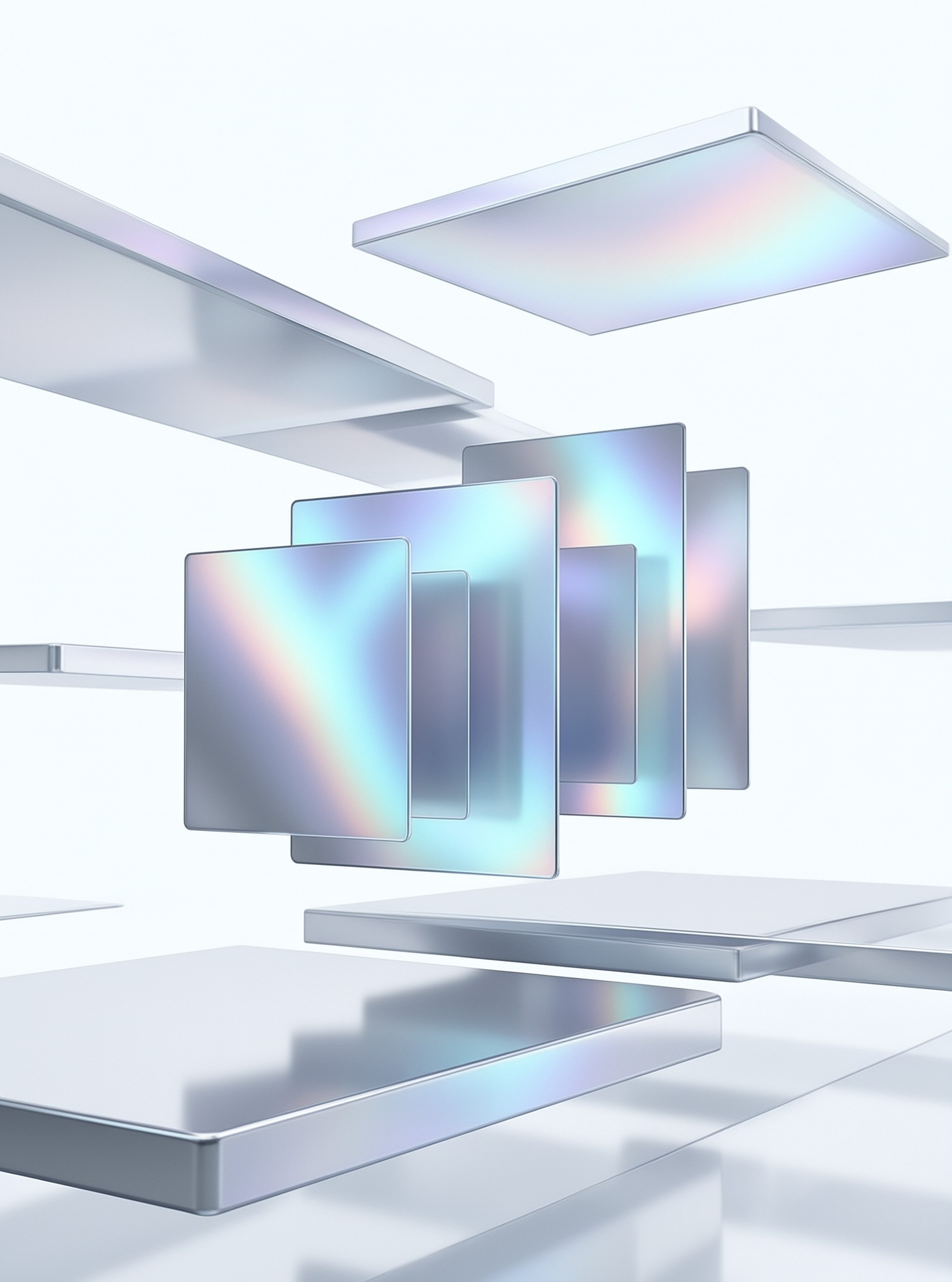 Floating Iridescent Panels
