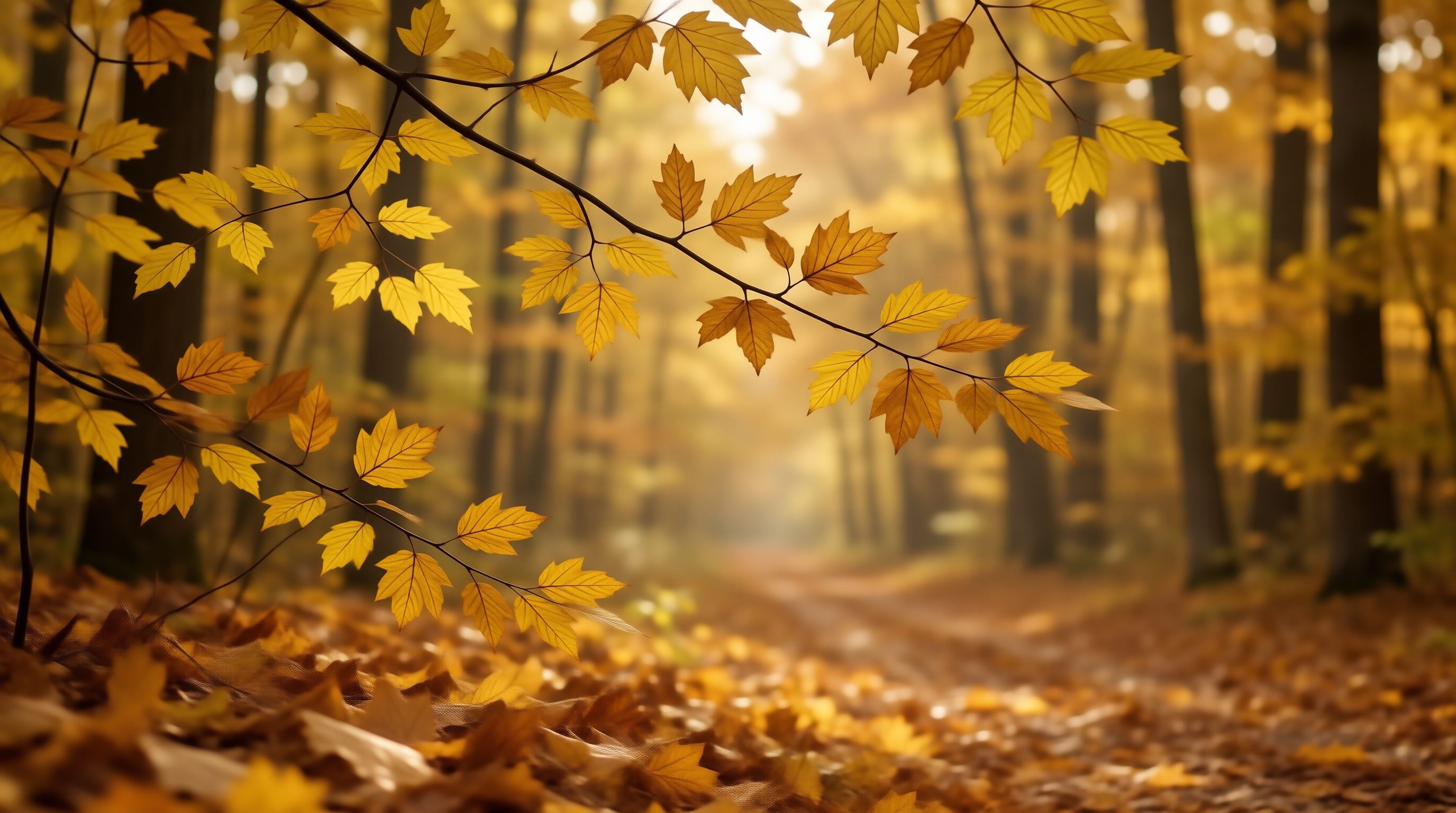 Golden Autumn Forest