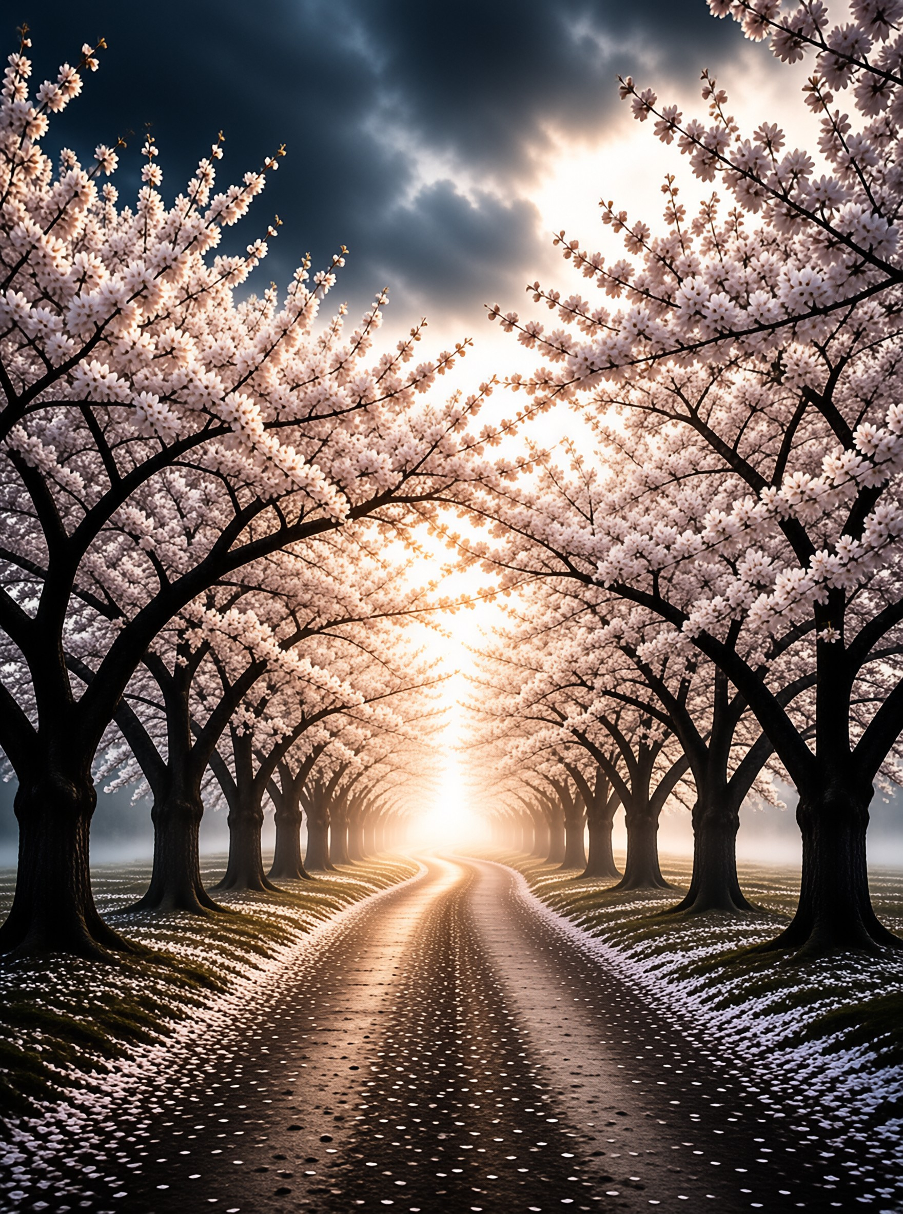 Cherry Blossom Tunnel Path