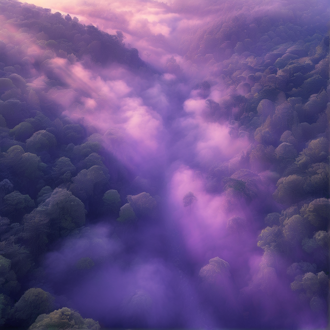 Misty Purple Forest