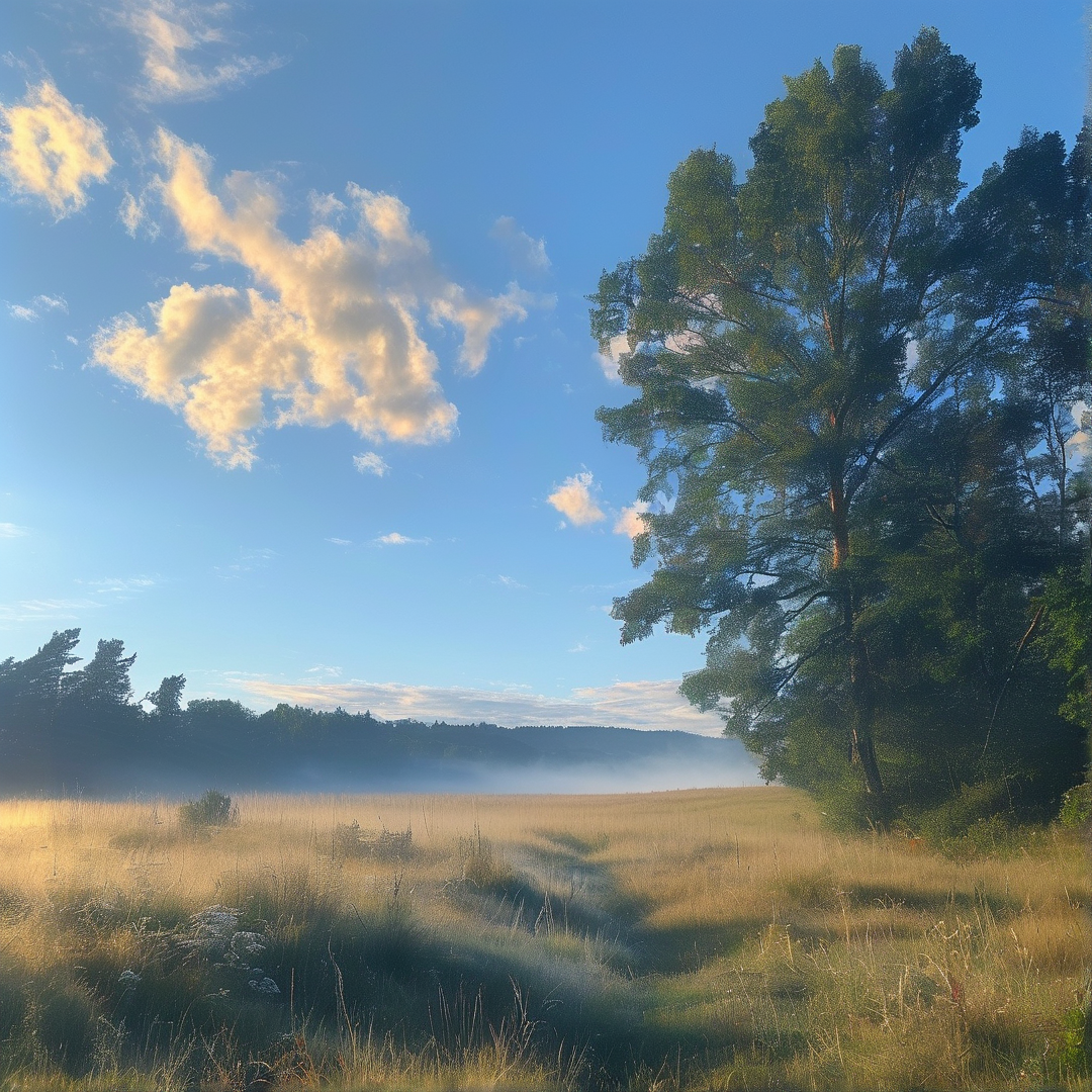 Misty Meadow Sunrise