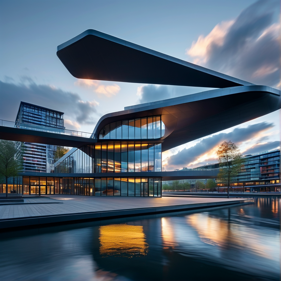Modern Architecture at Dusk