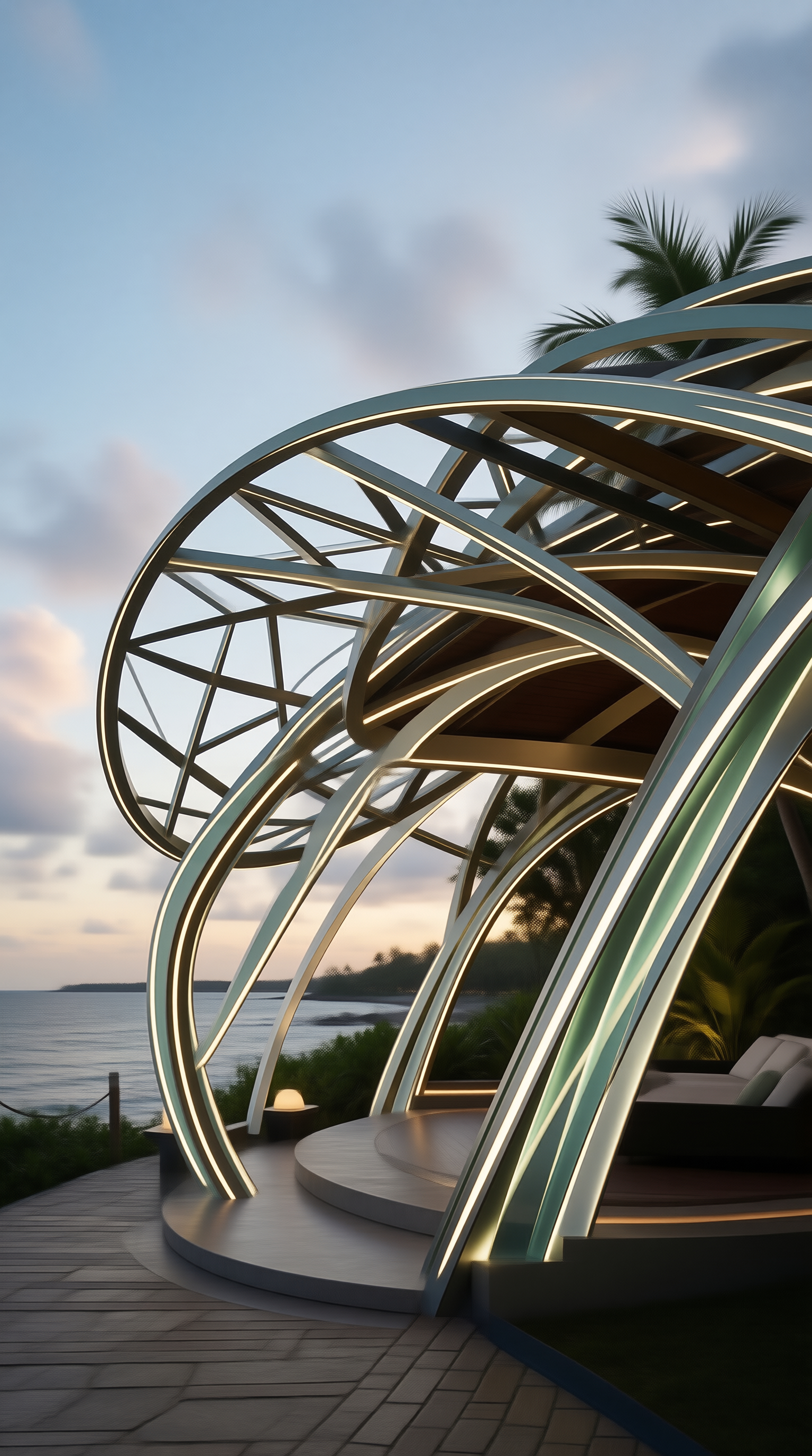 Futuristic Seaside Structure