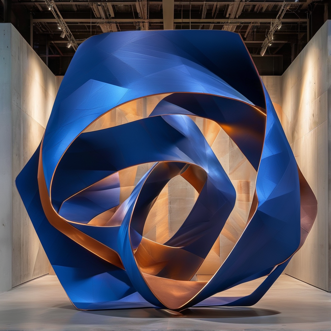 Abstract Blue Sculpture