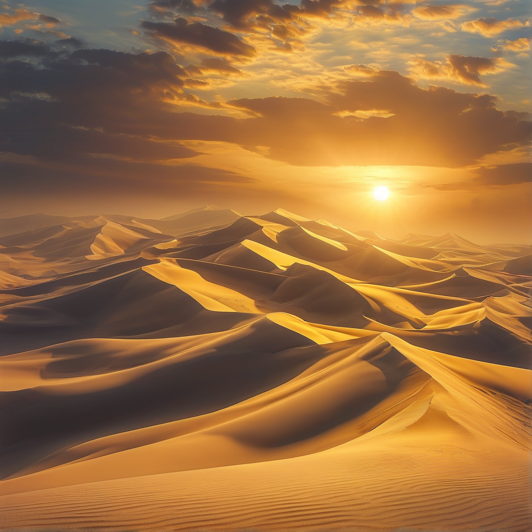 Golden Desert Dunes