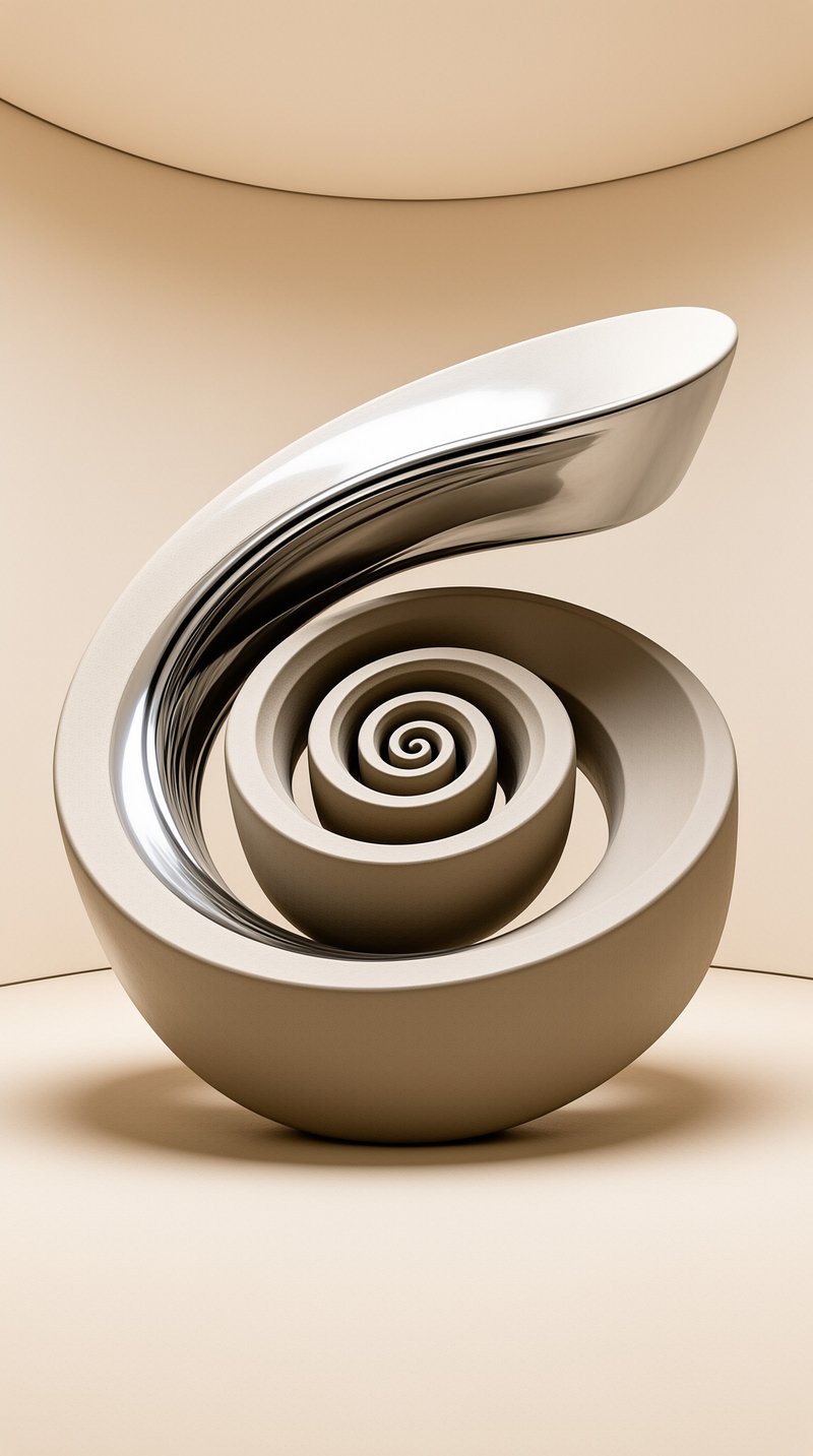 Abstract Spiral Sculpture