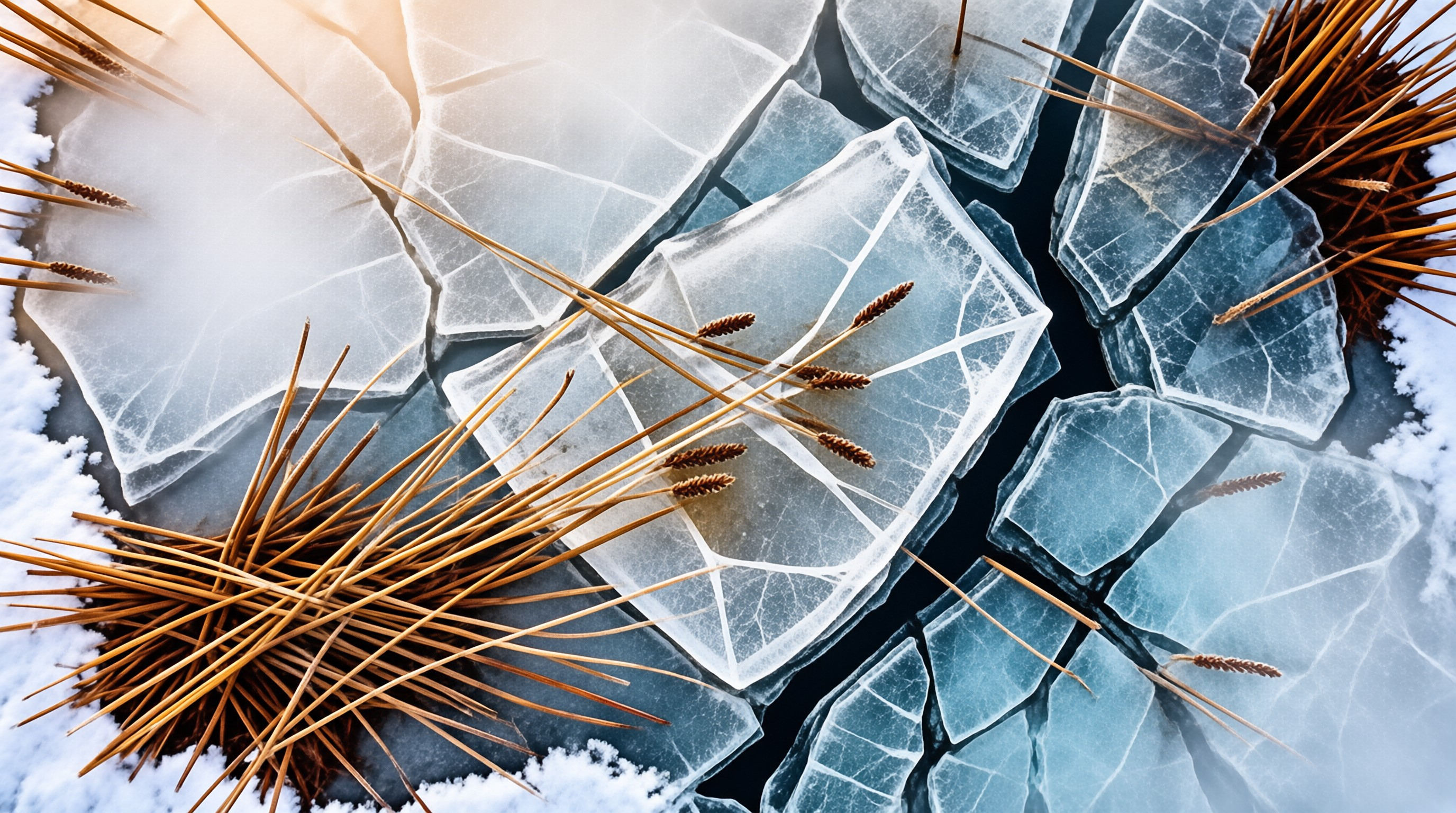 Cracked Ice and Dried Grass