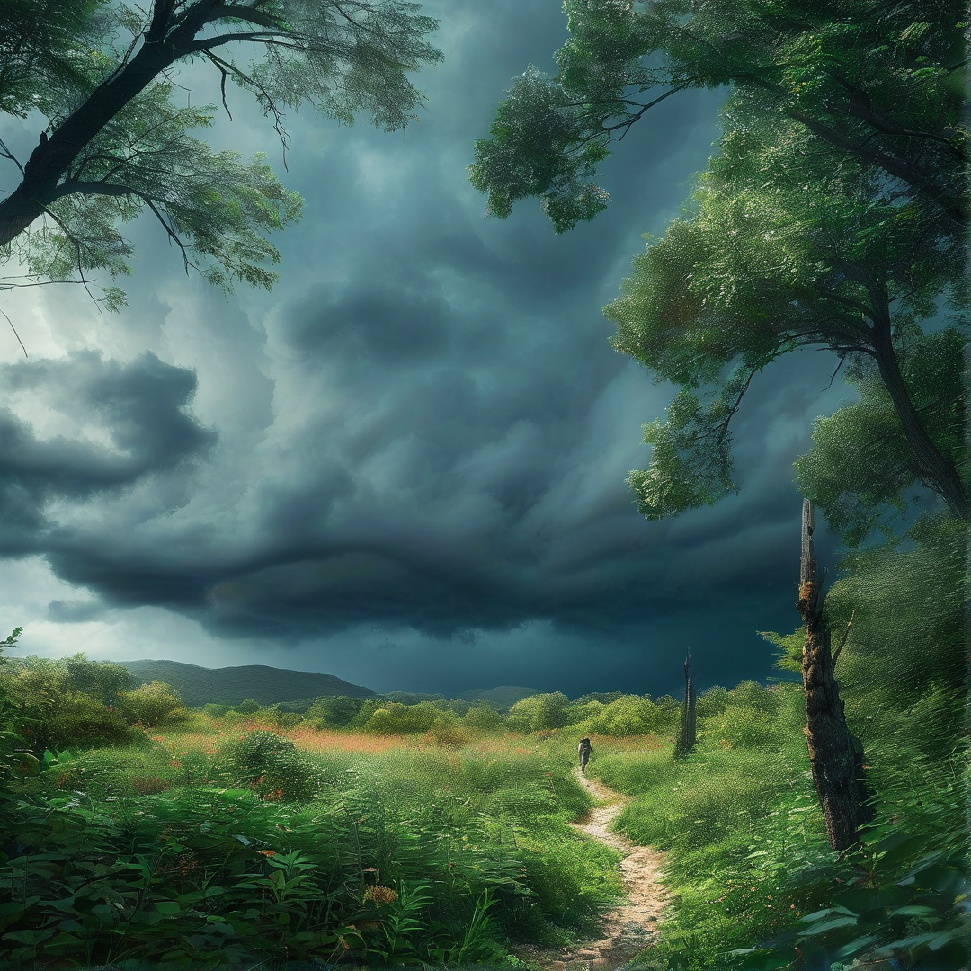 Stormy Path in Nature