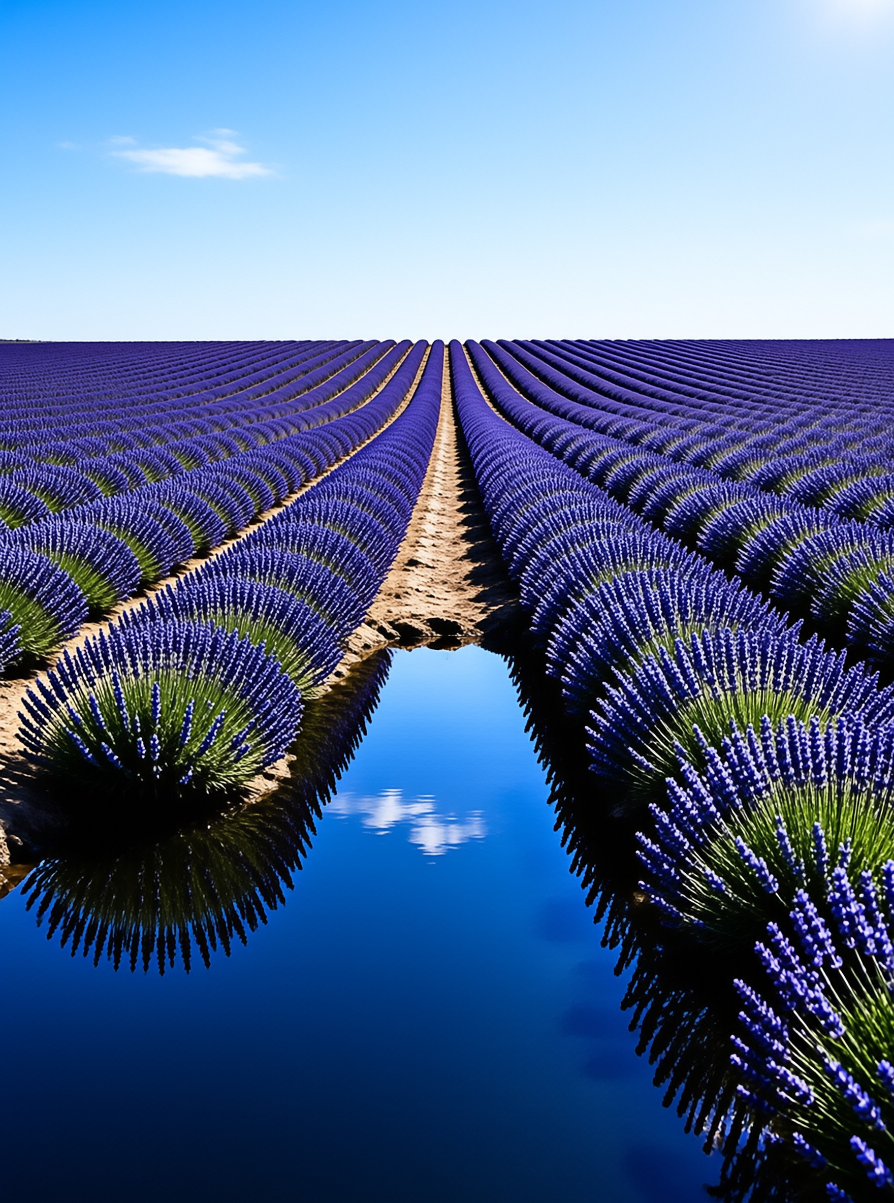 Lavender Field Reflection