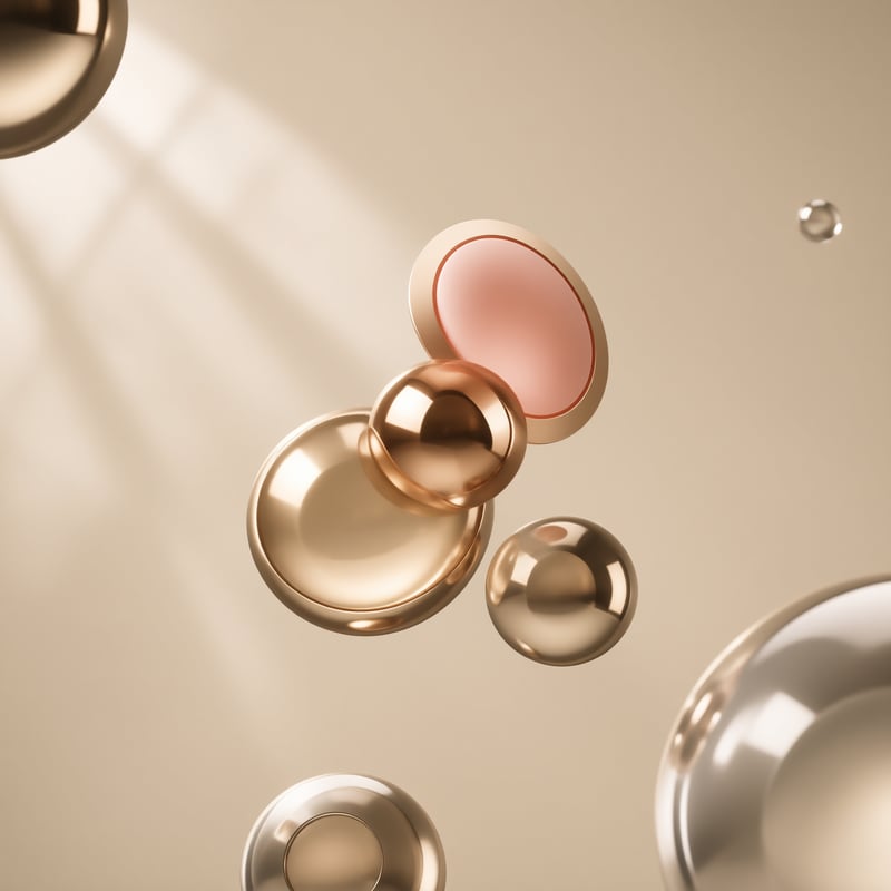 Abstract Gold Geometric Shapes
