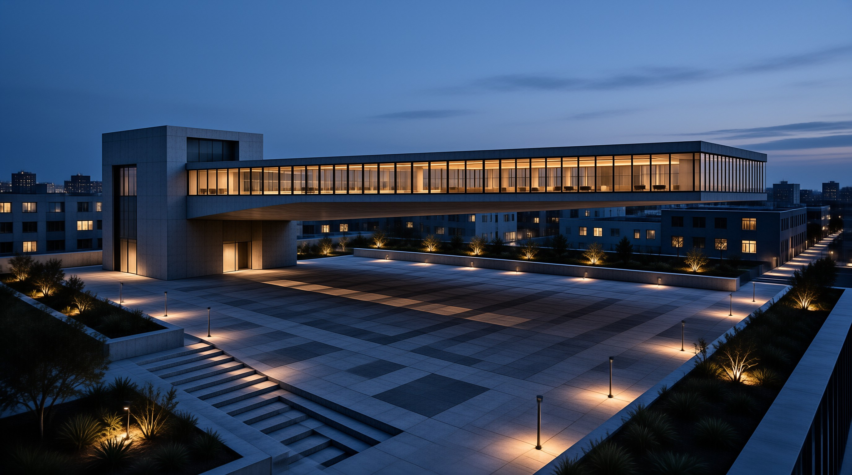 Modern Architecture at Dusk