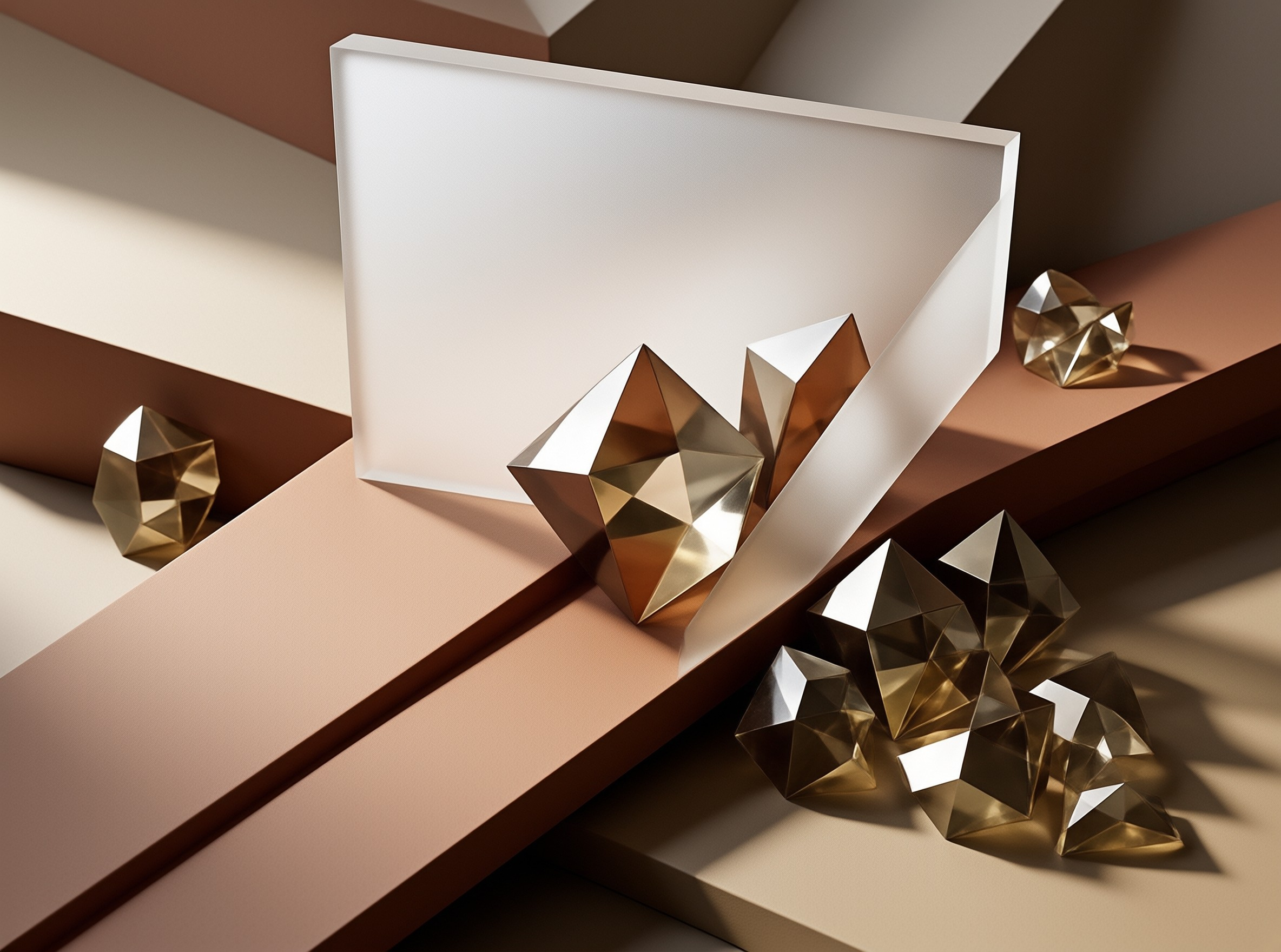 Geometric Sculpture Arrangement
