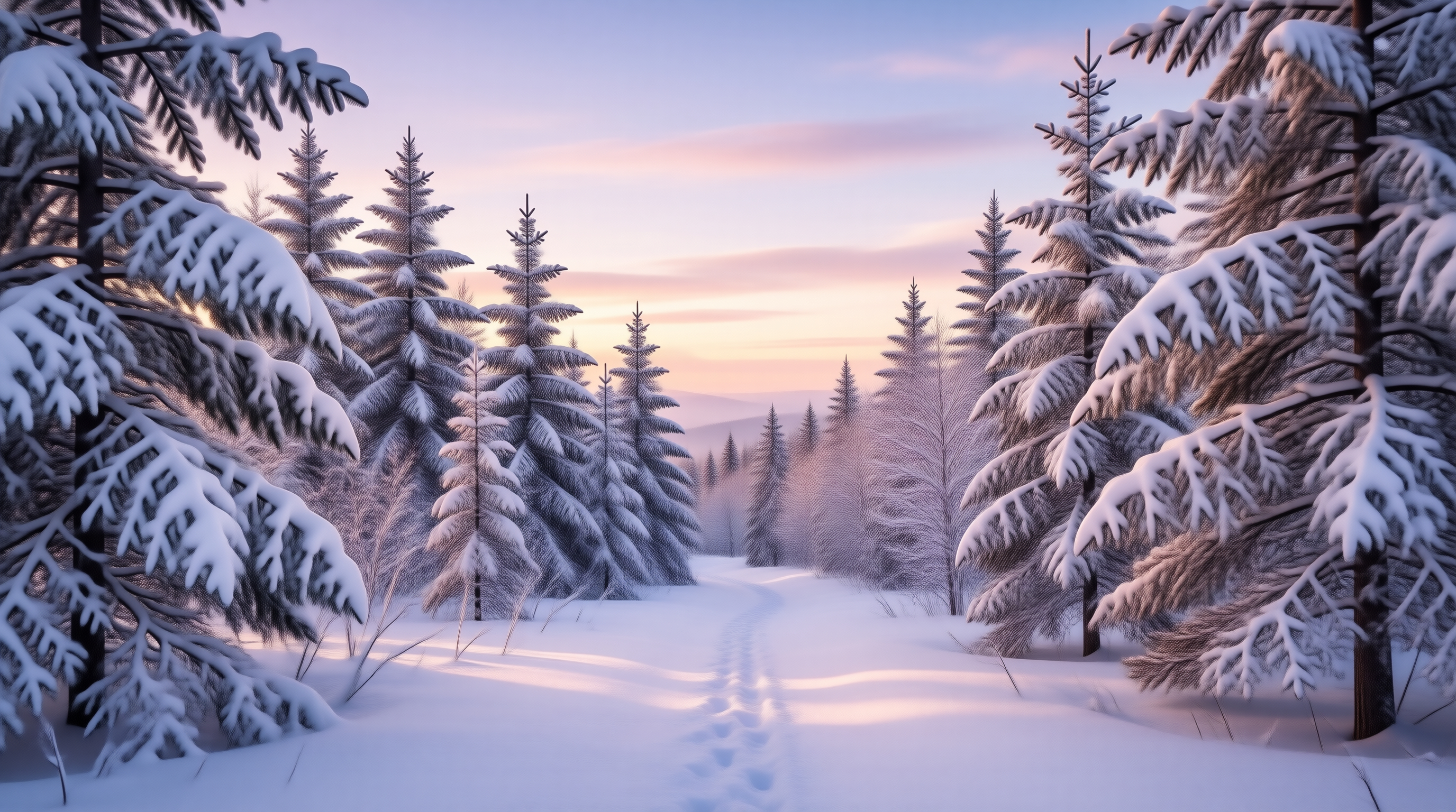 Winter Forest Sunrise