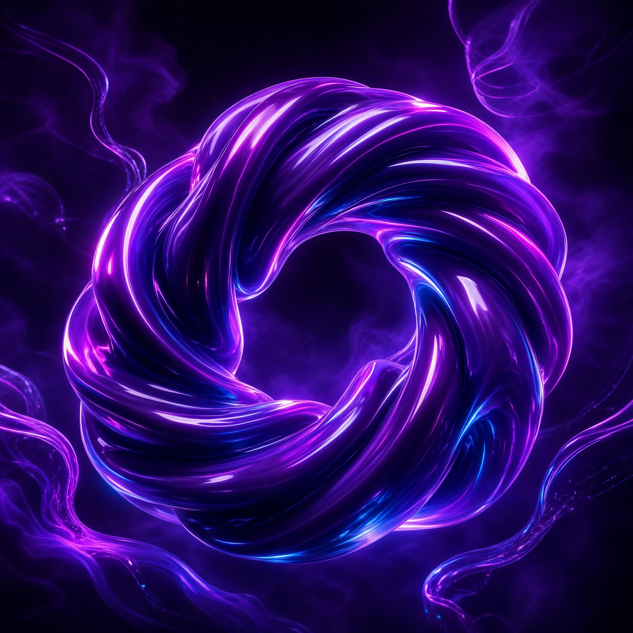 Glowing Purple Abstract Ring