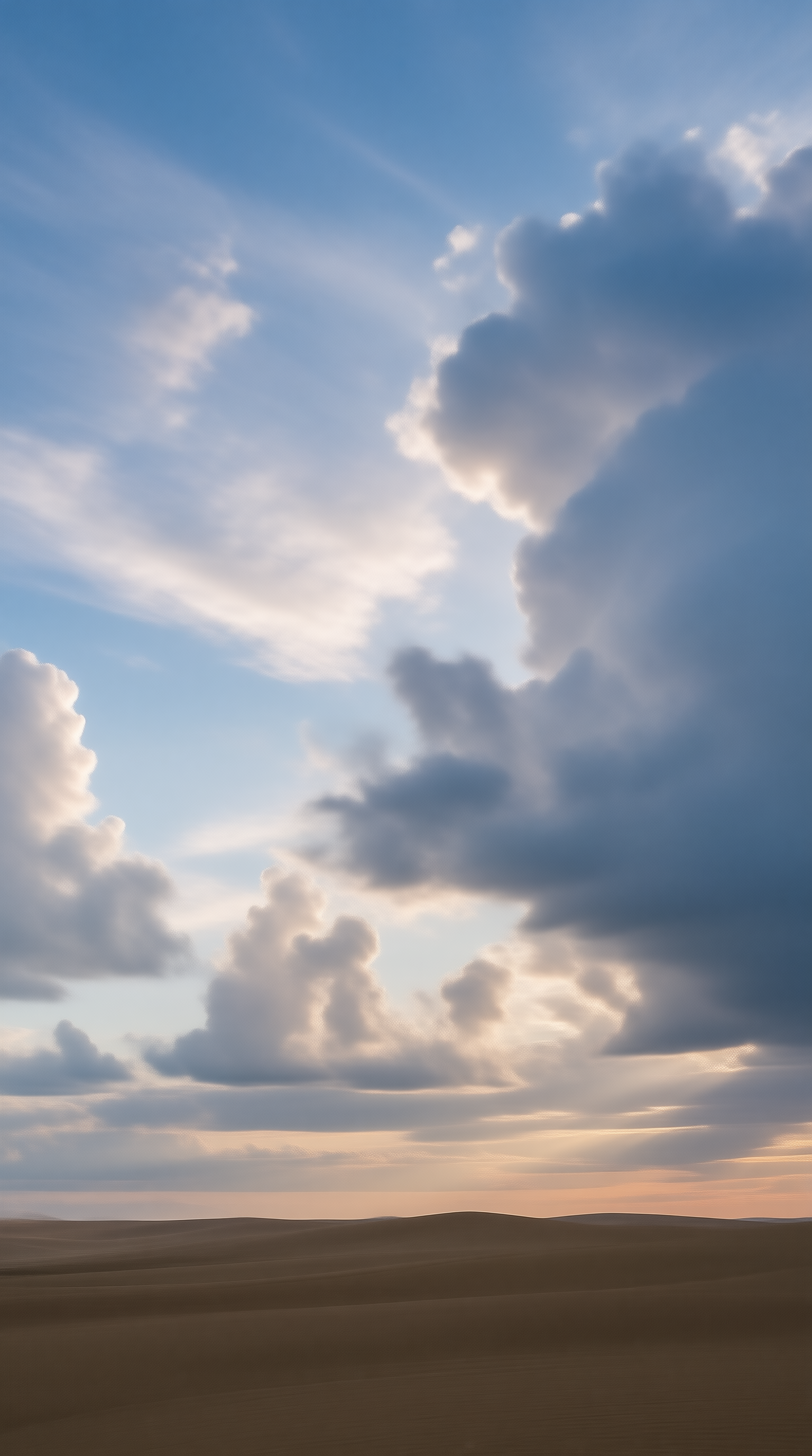 Desert Dunes Under Cloudy Sky