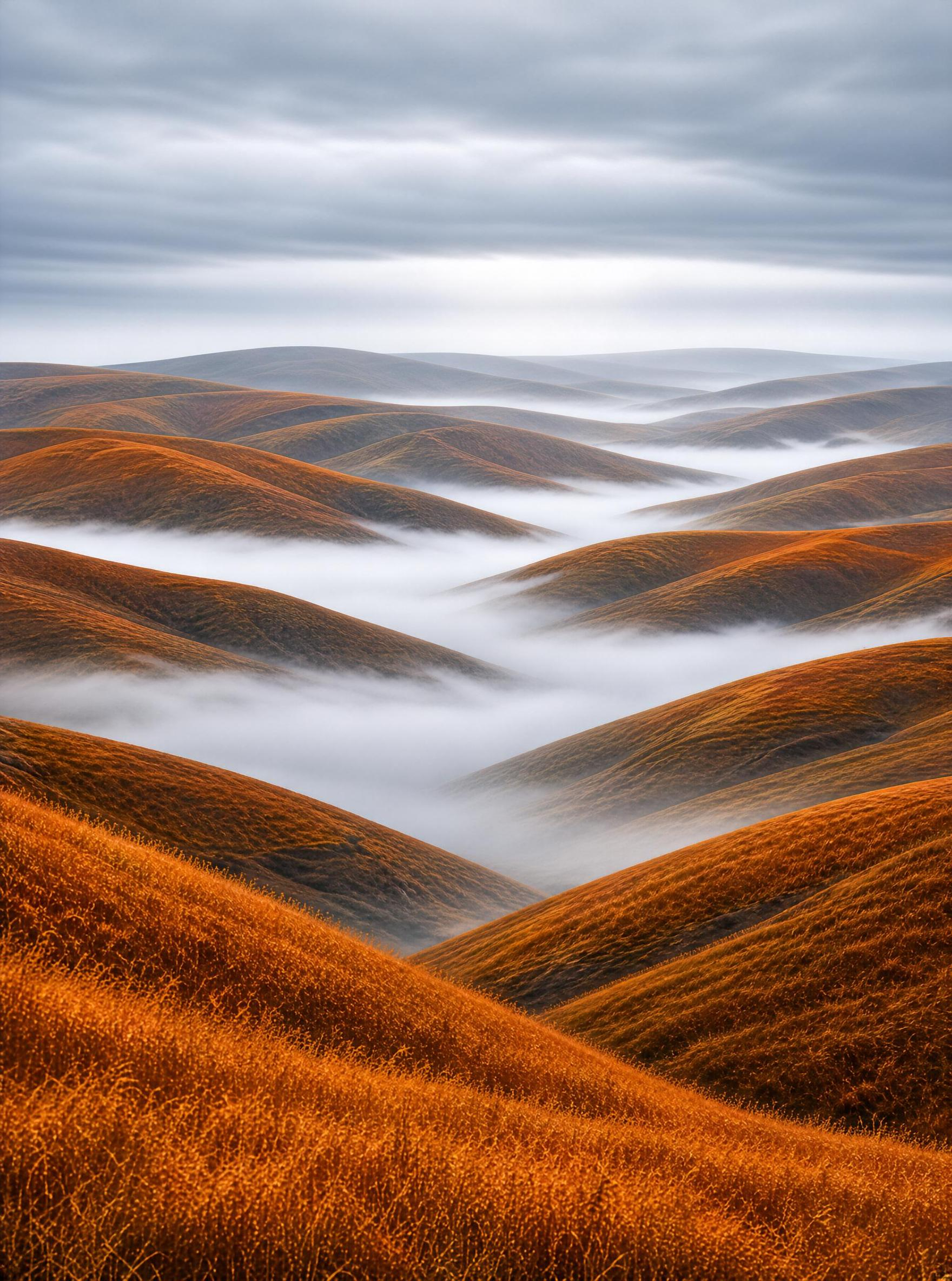 Misty Golden Hills