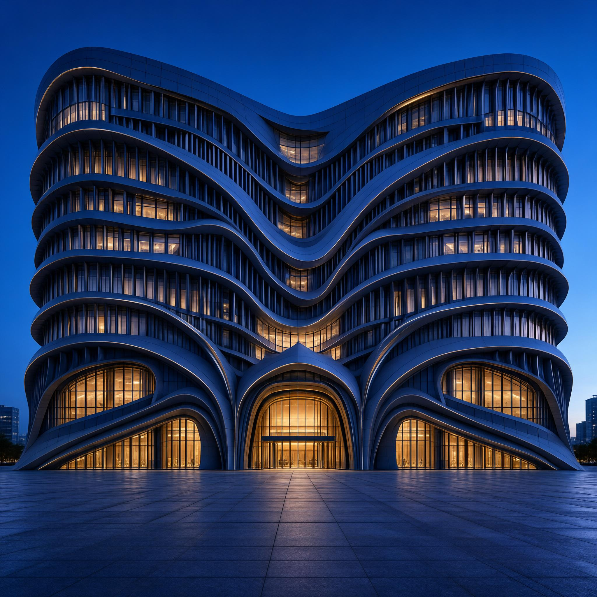 Futuristic Wavy Office