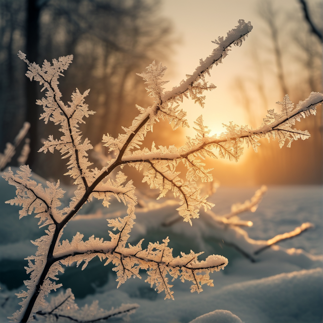 Winter Frost at Sunrise
