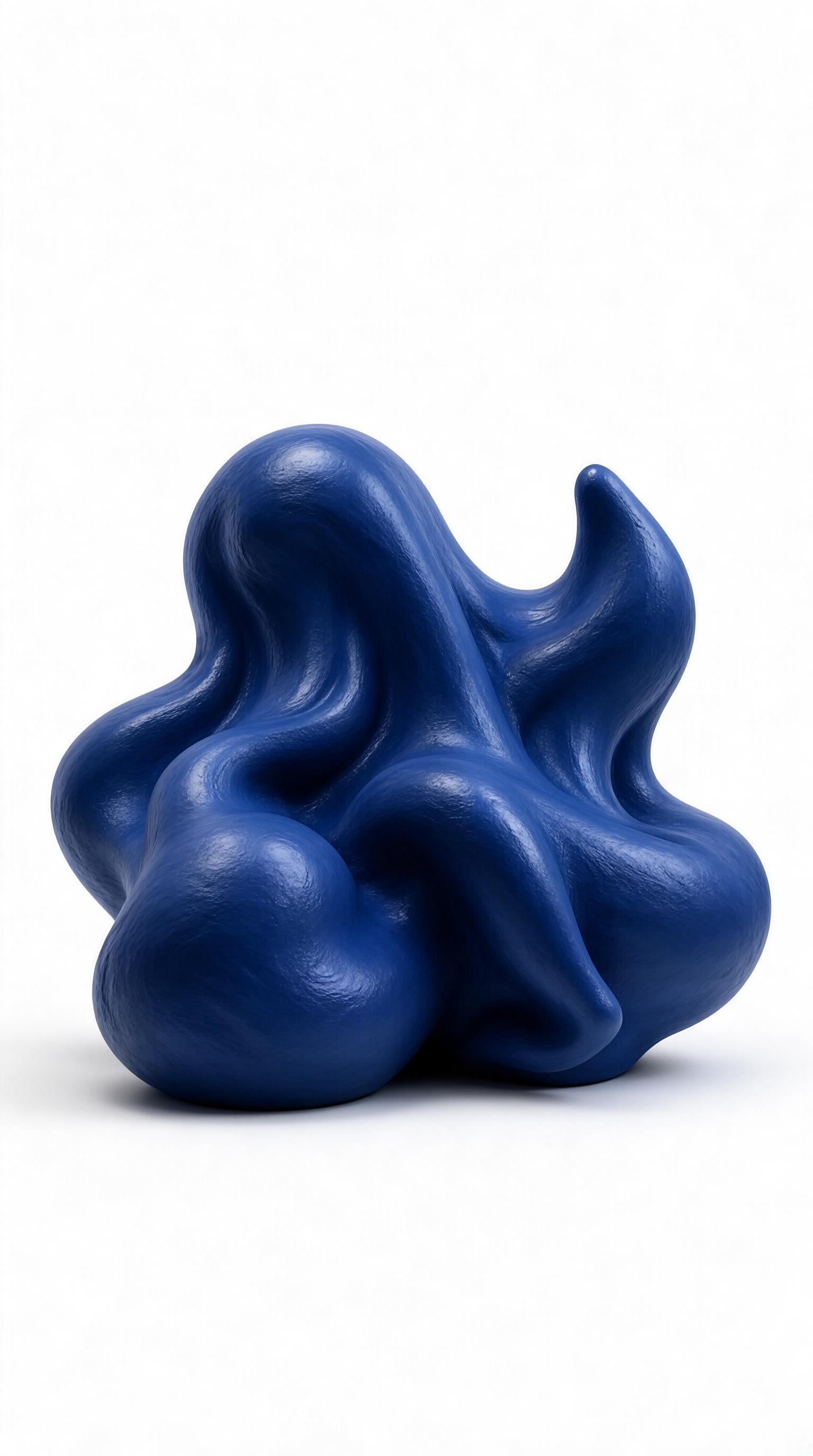 Blue Abstract Sculpture