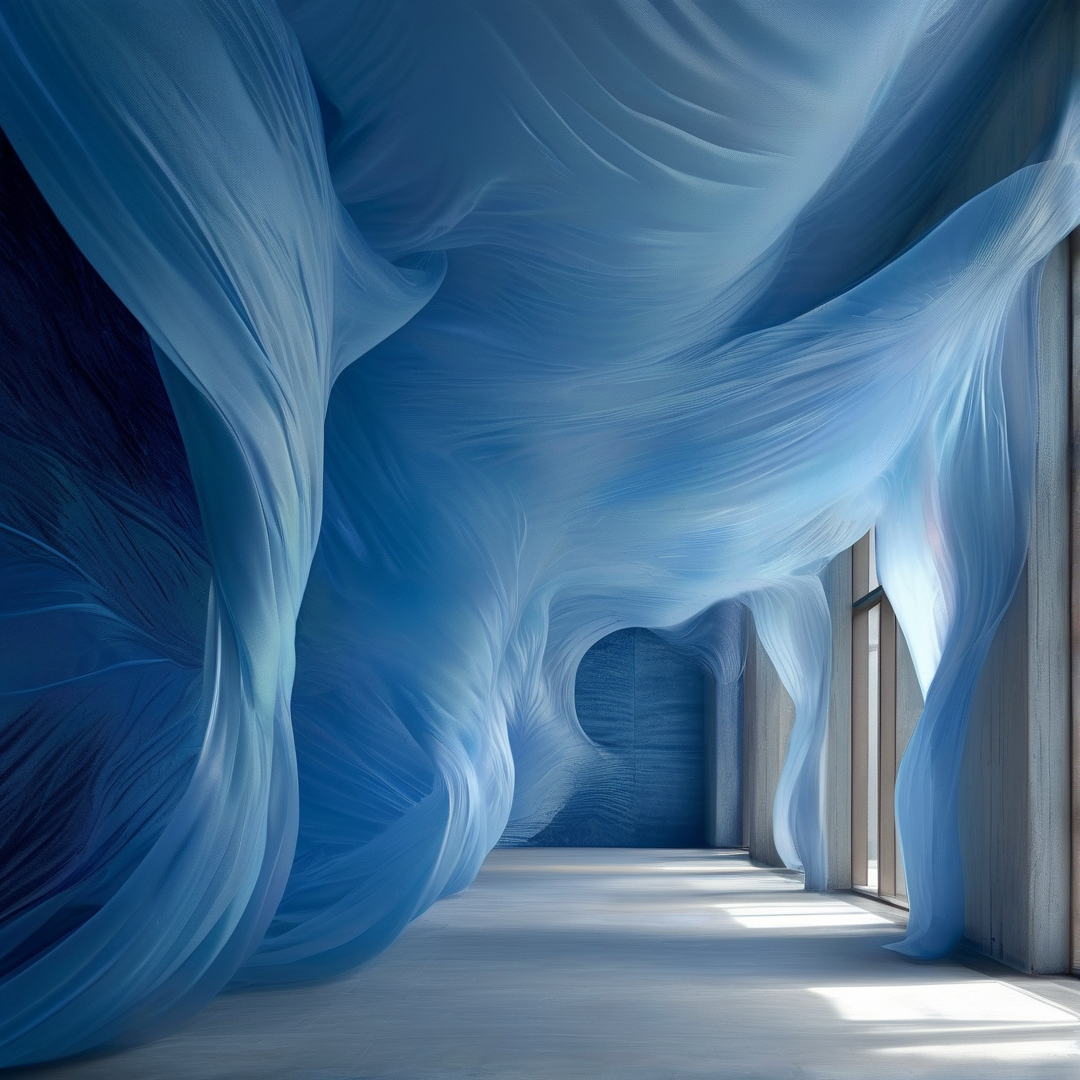 Ethereal Blue Corridor