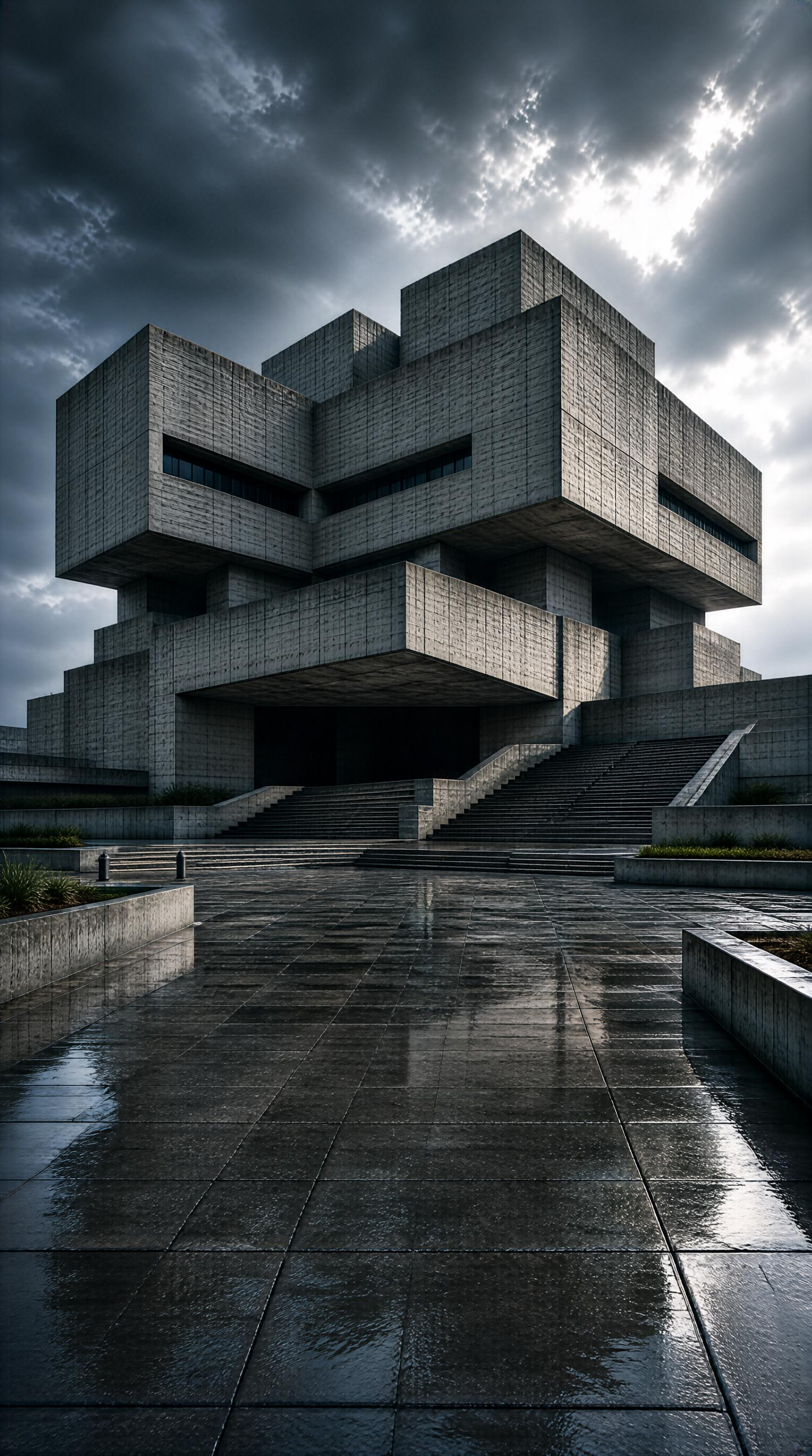 Brutalist Concrete Monument