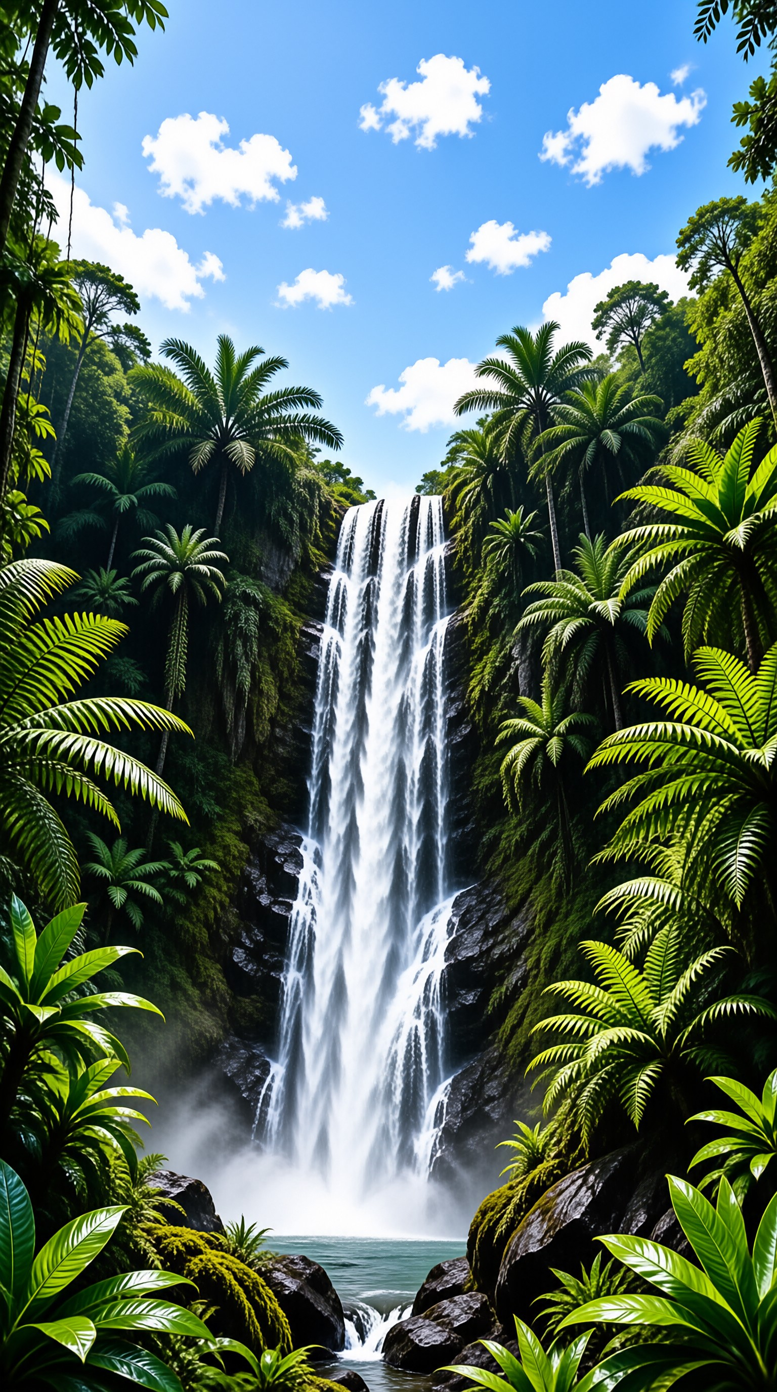Tropical Waterfall Paradise
