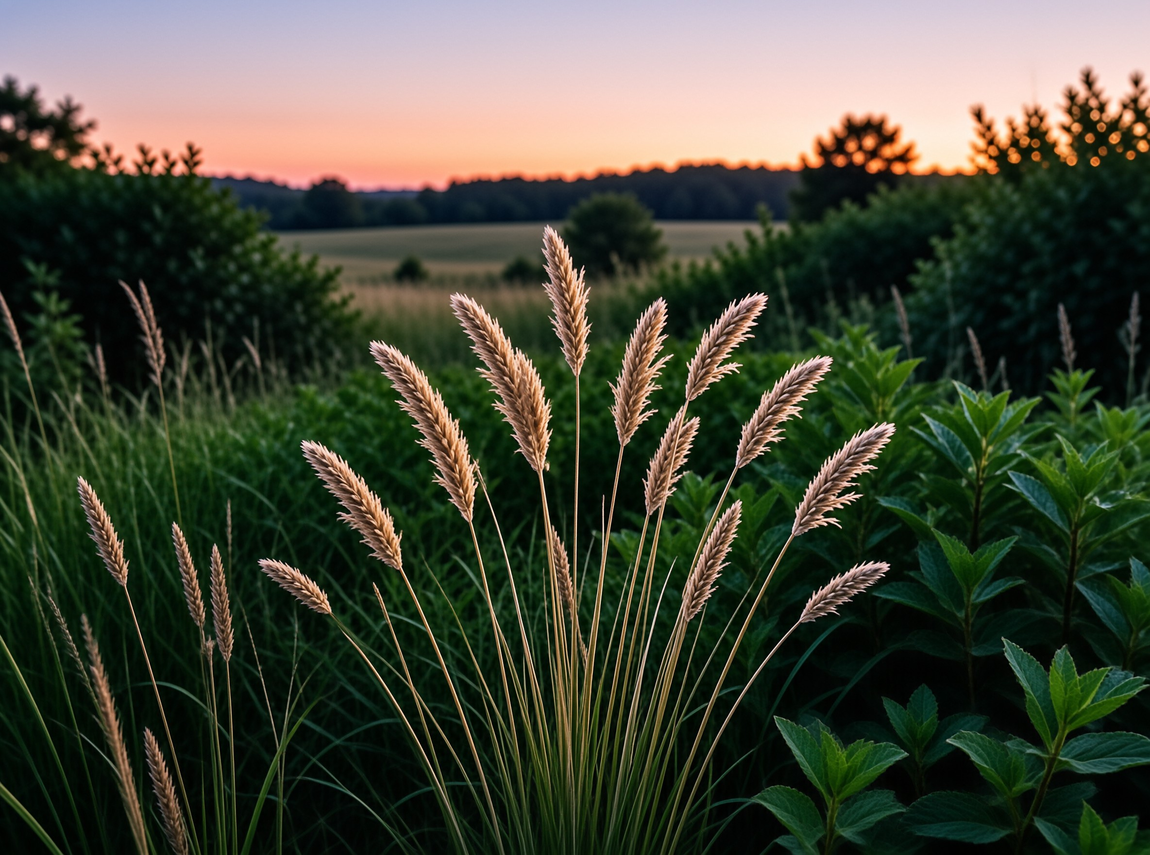 Golden Grass at Sunset