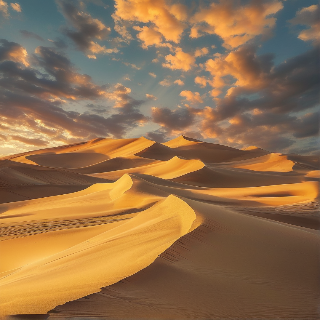 Golden Desert Dunes