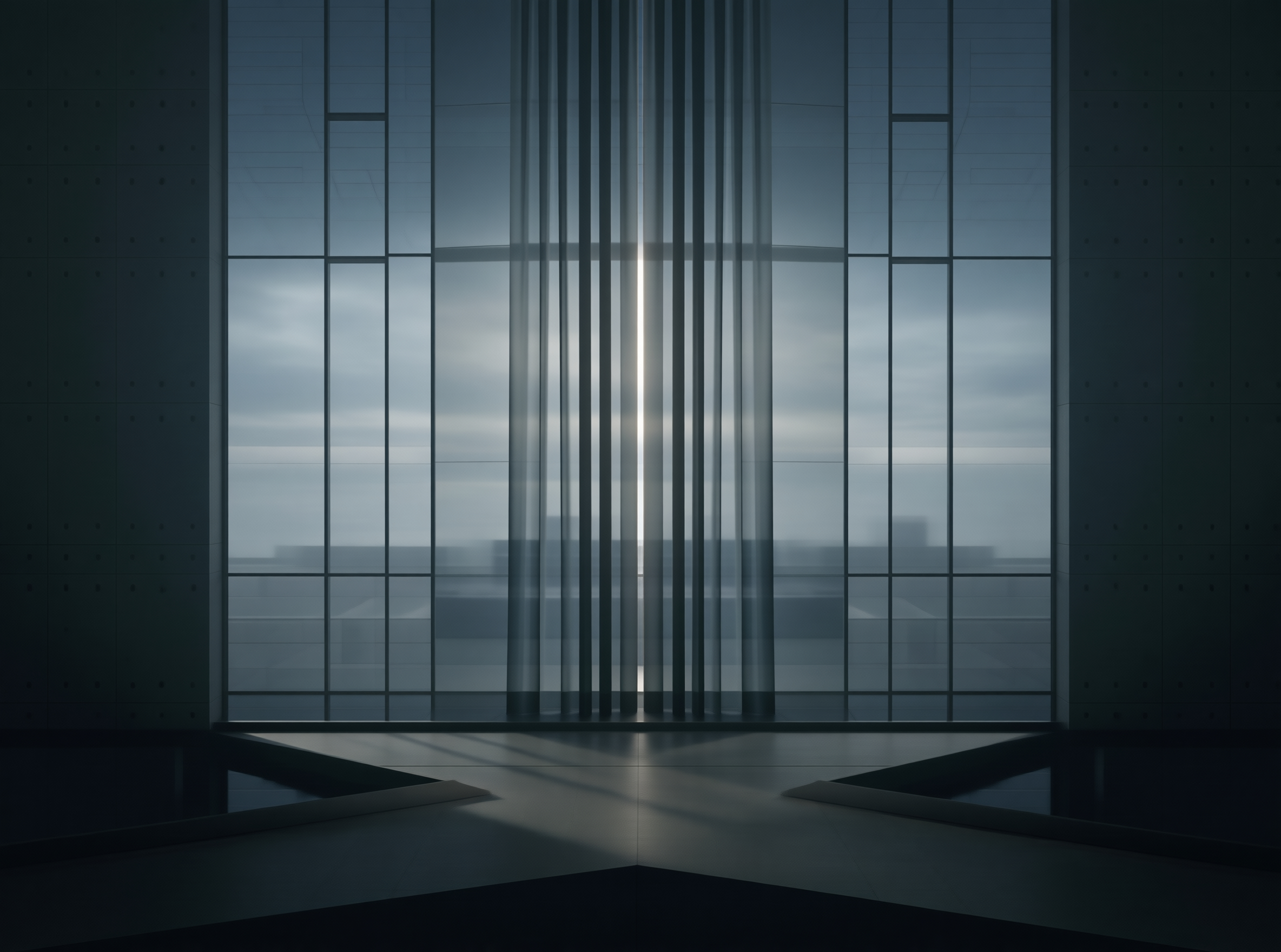 Minimalist Concrete Hall