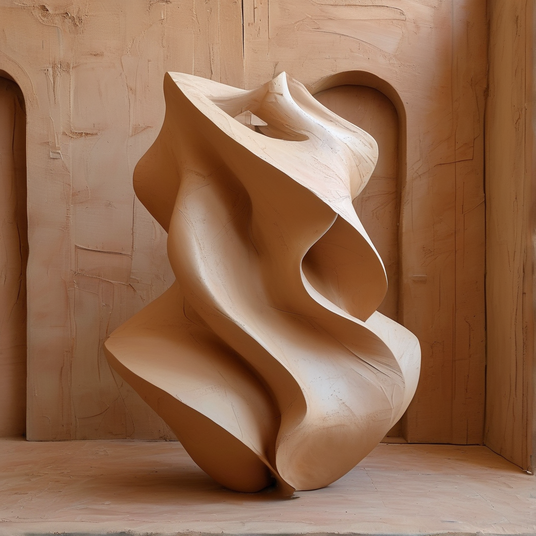 Abstract Beige Sculpture