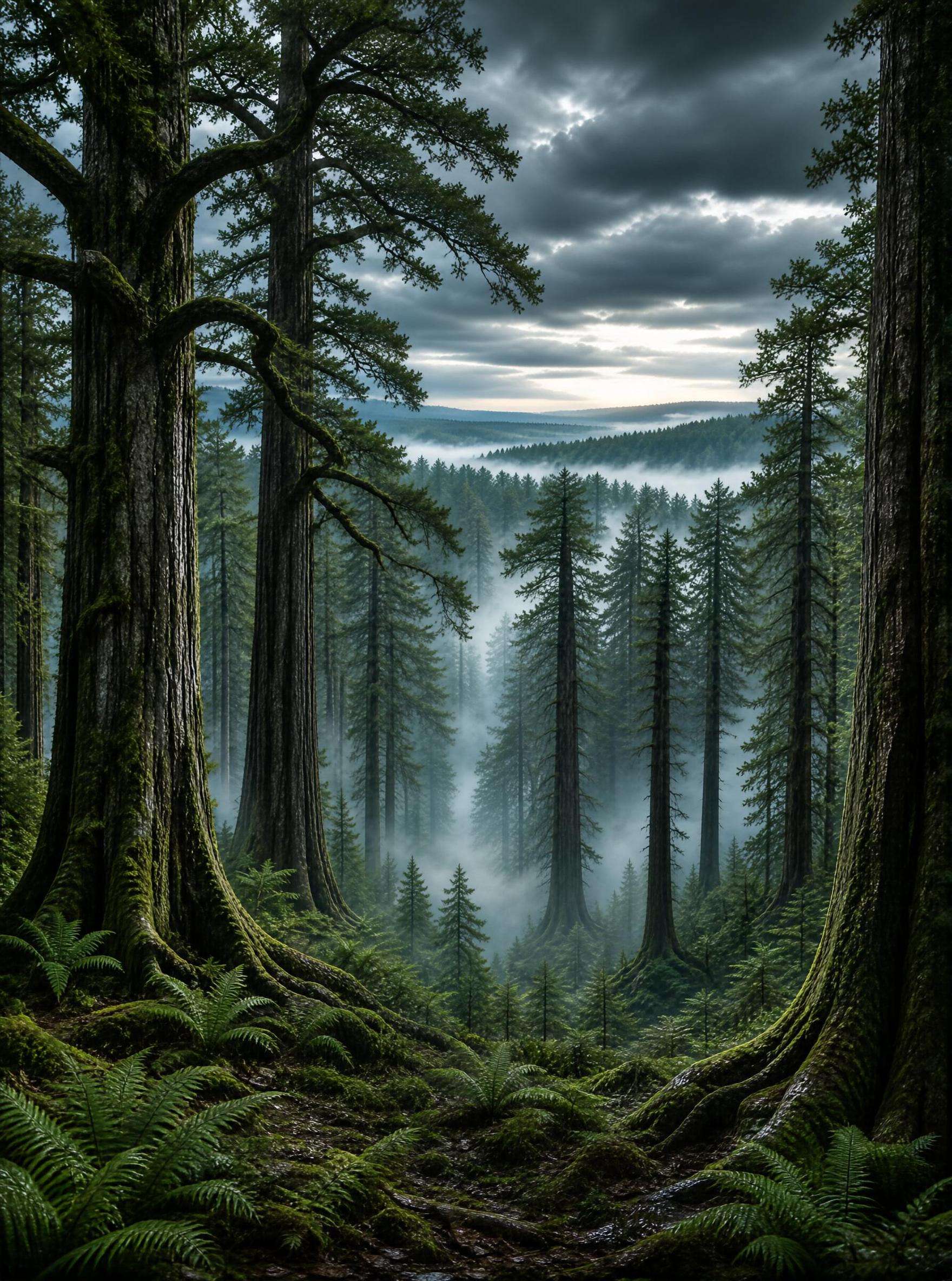 Misty Forest at Dawn