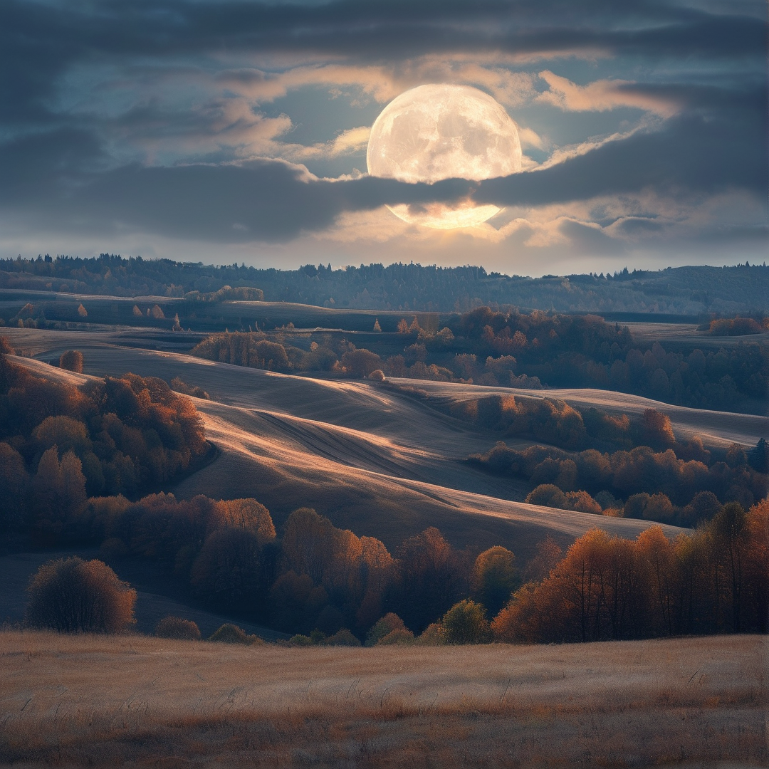 Moonlit Rolling Hills
