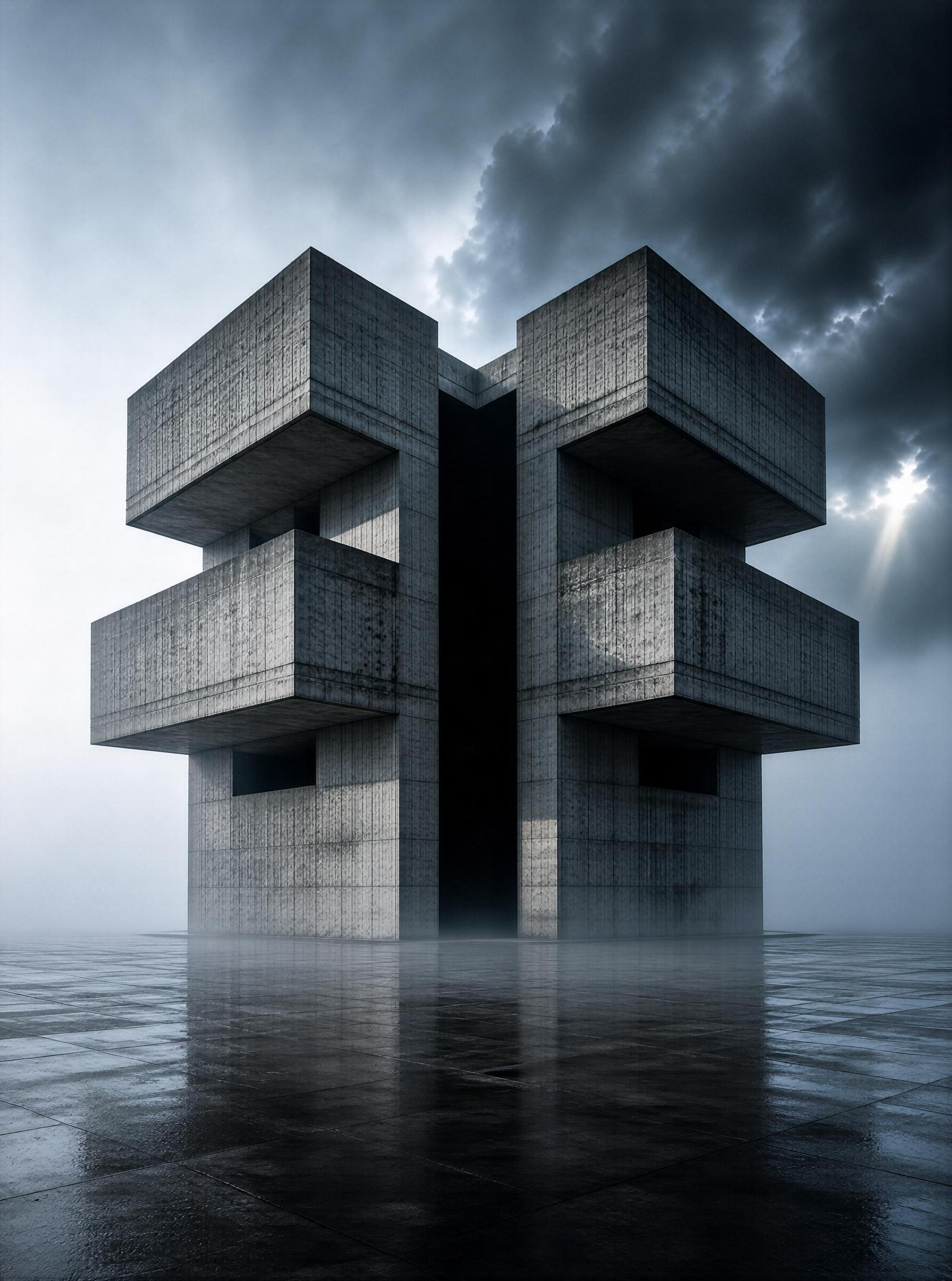 Brutalist Concrete Structure
