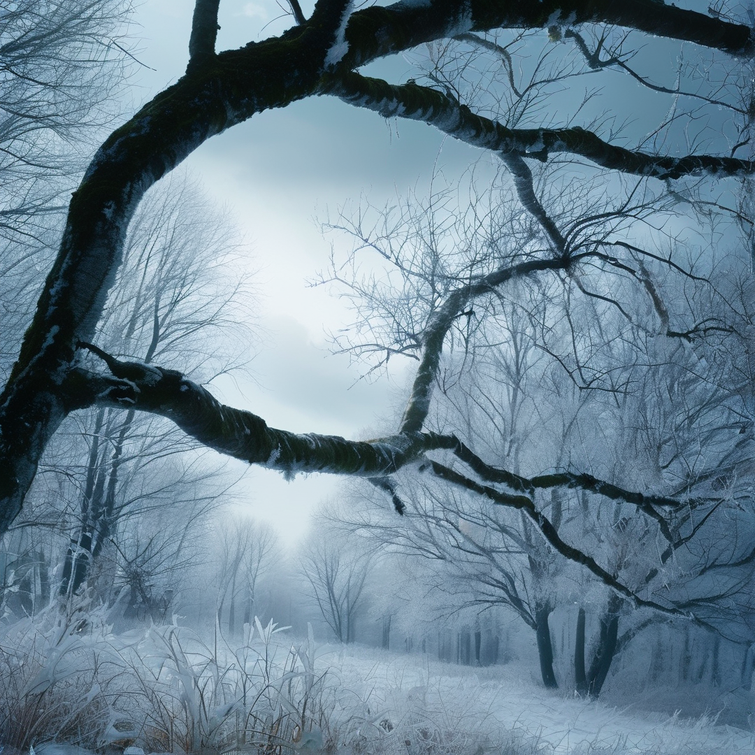 Misty Winter Forest