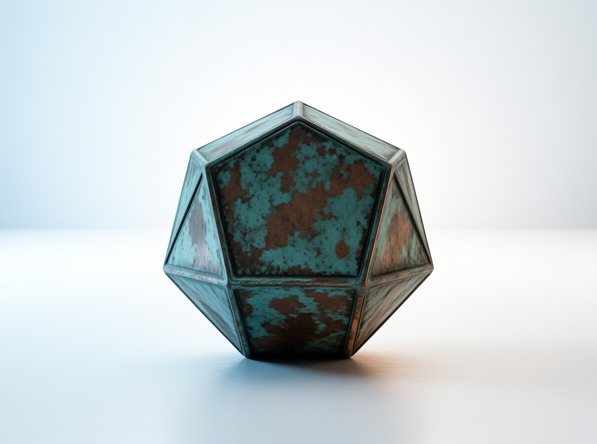 Weathered Metal Polyhedron