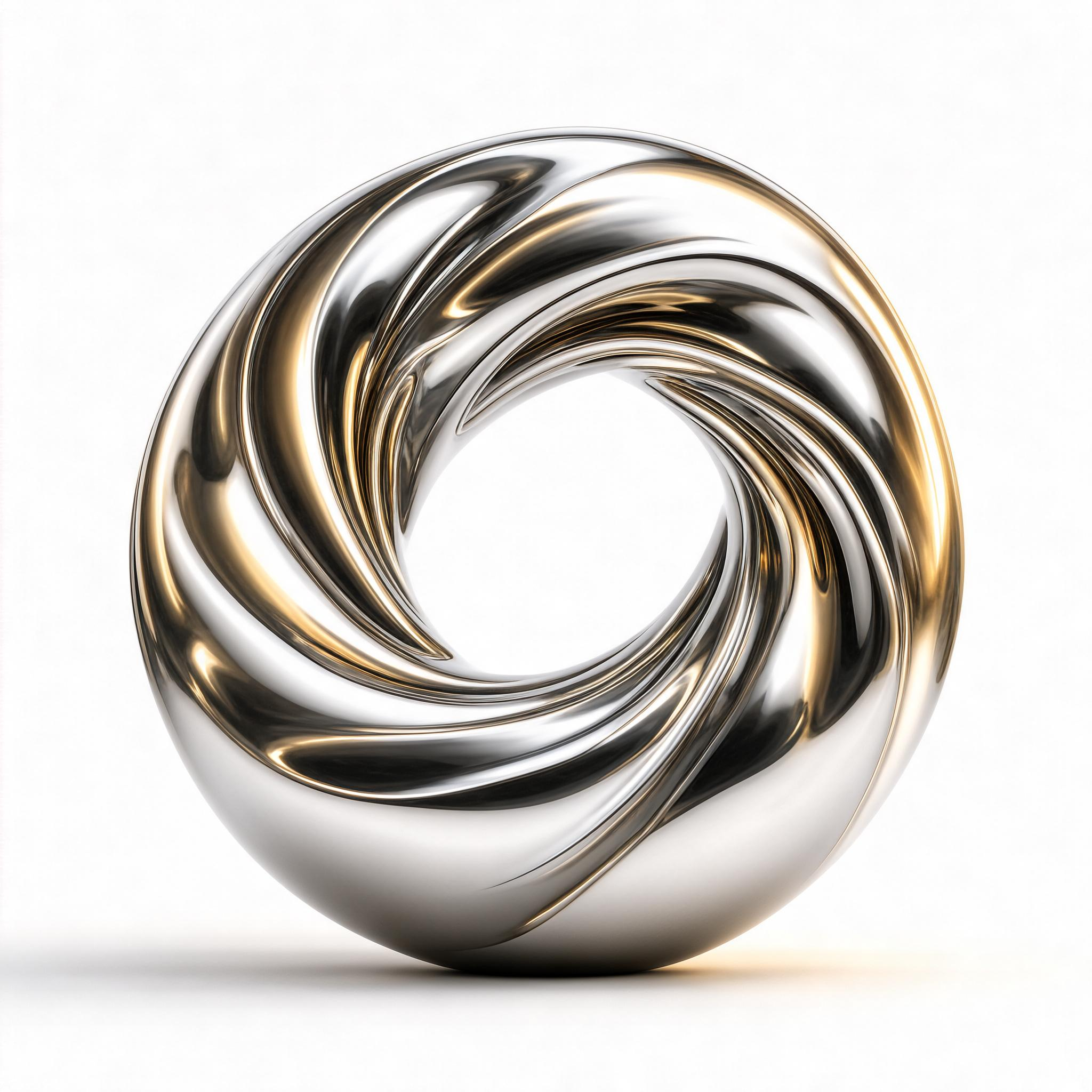 Metallic Swirl Sphere
