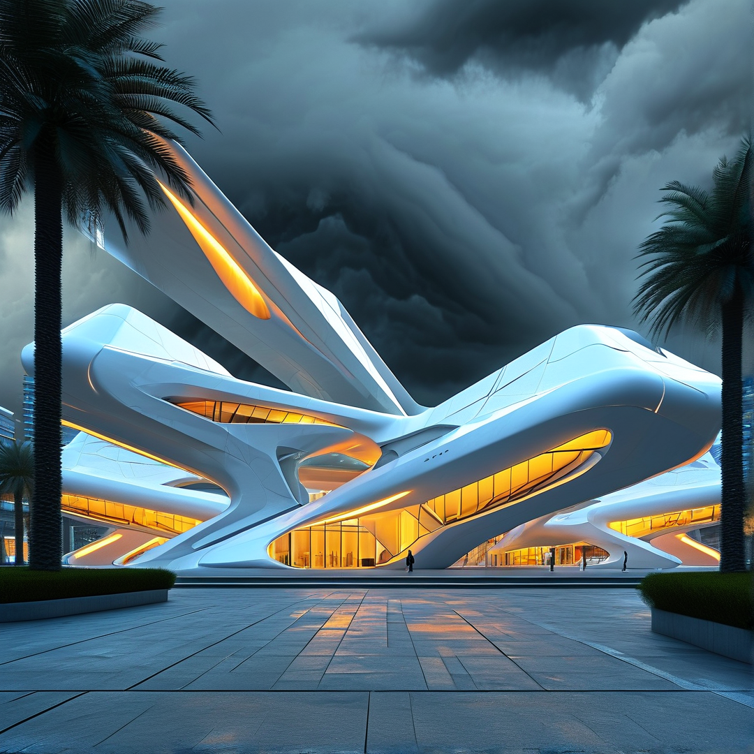 Futuristic White Architecture