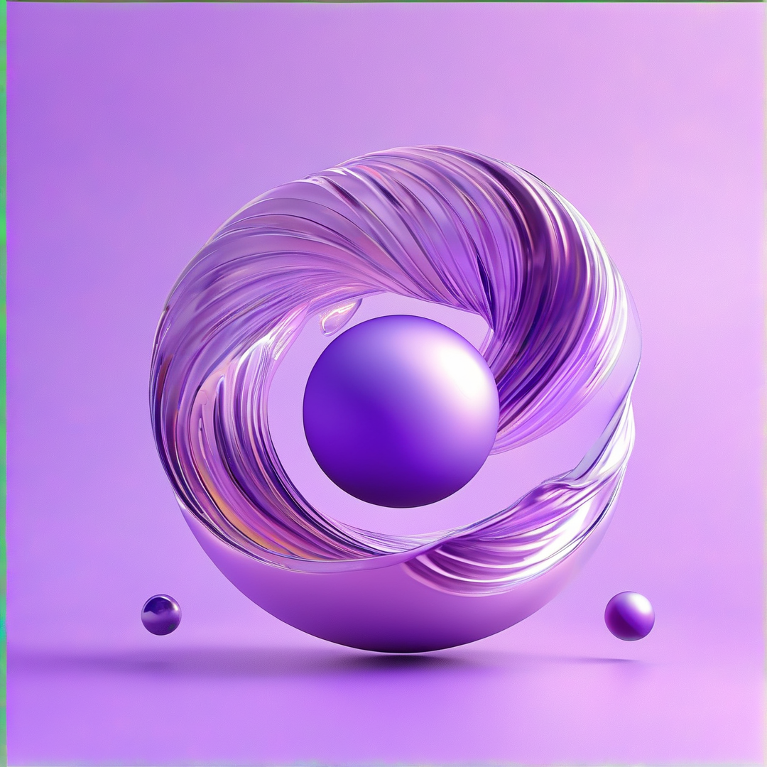 Purple Abstract Sphere Art