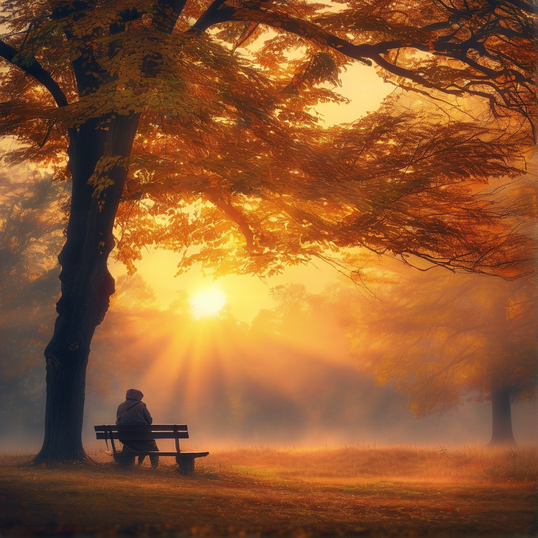 Solitude in Golden Mist