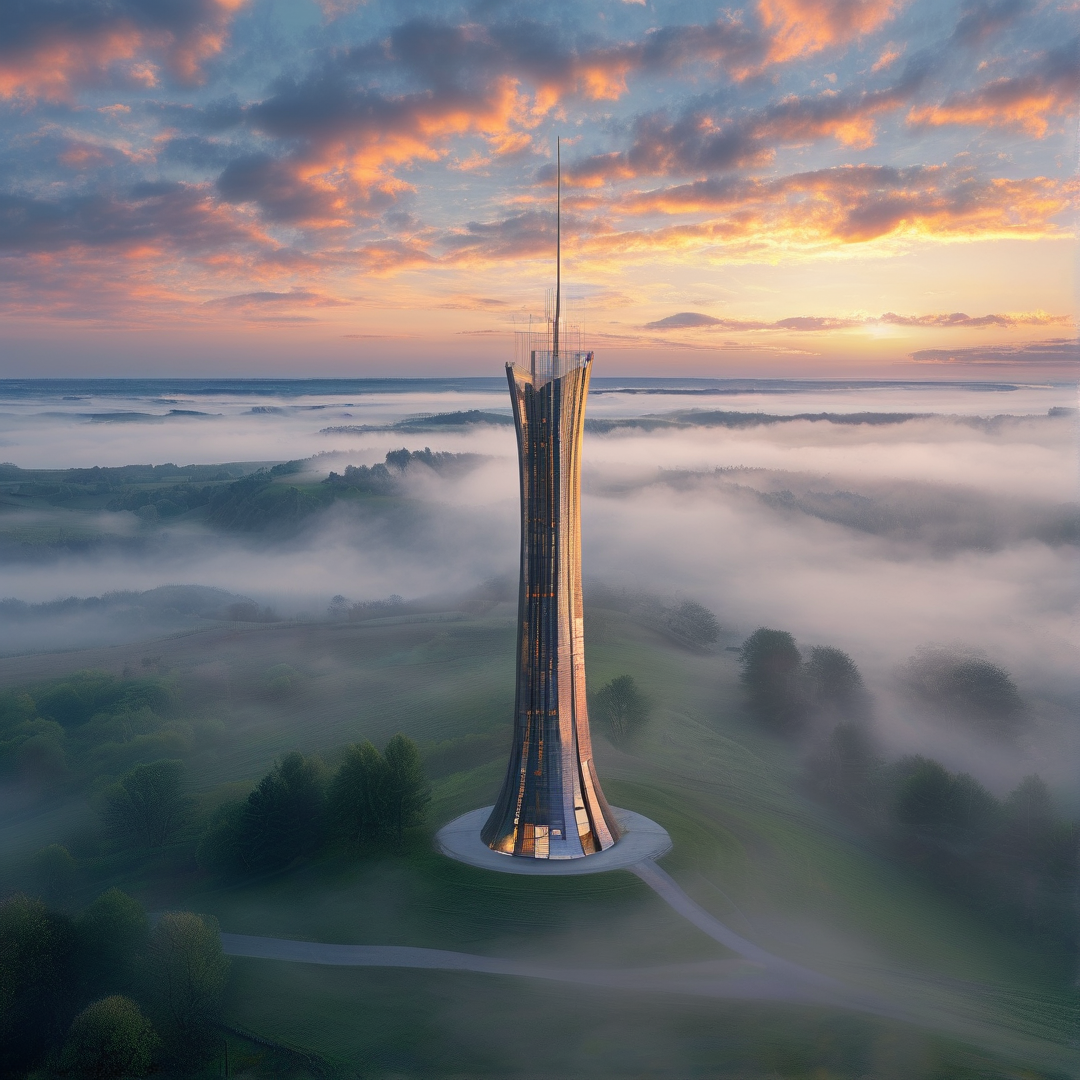 Twisted Tower at Sunrise