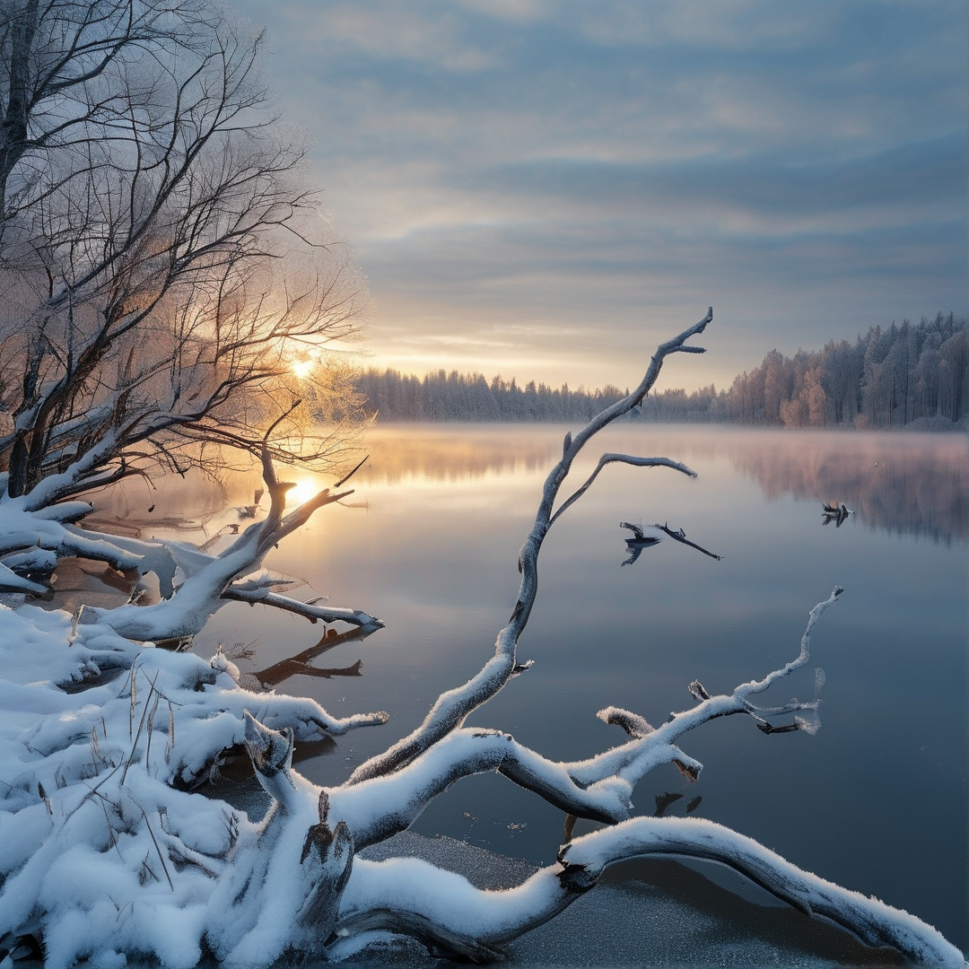Winter Lake Sunrise