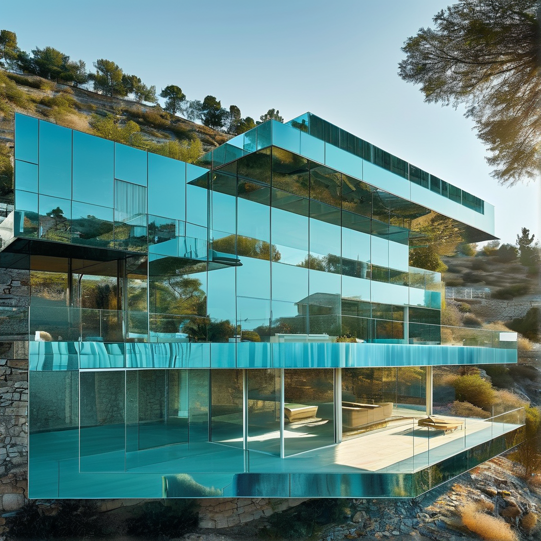 Glass Villa on Hillside