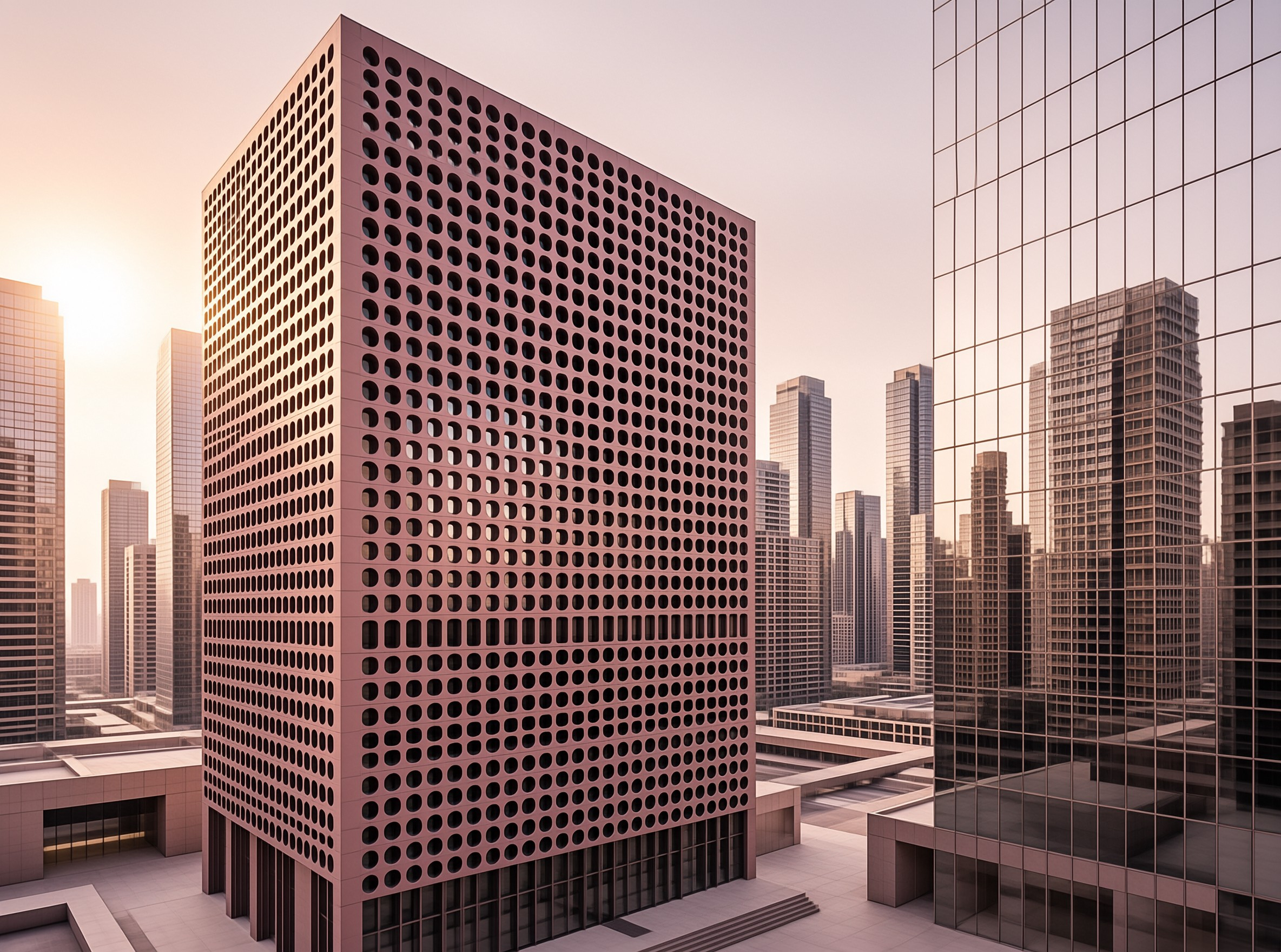 Modern Perforated Skyscraper