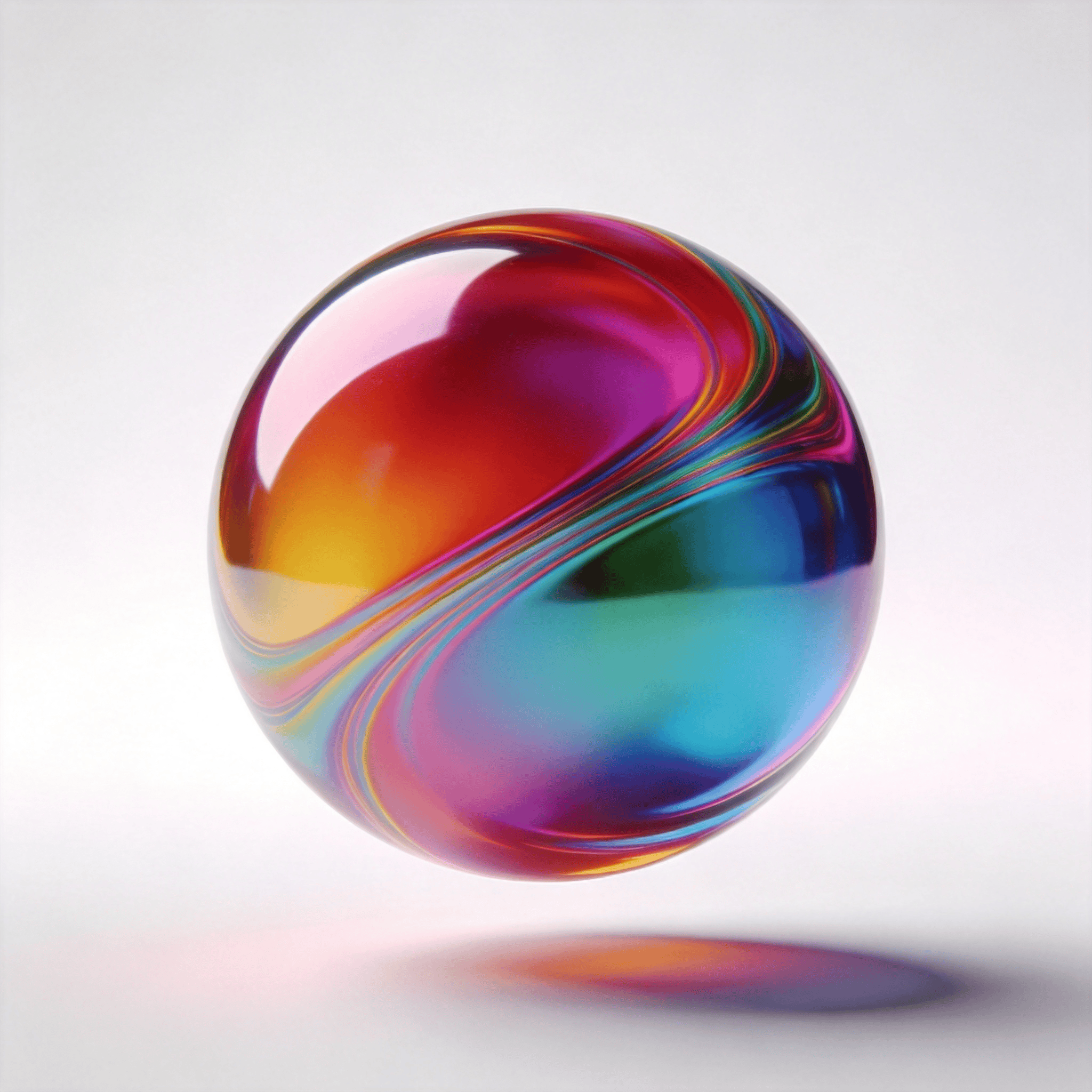 Bold, Iridescent Floating Orb