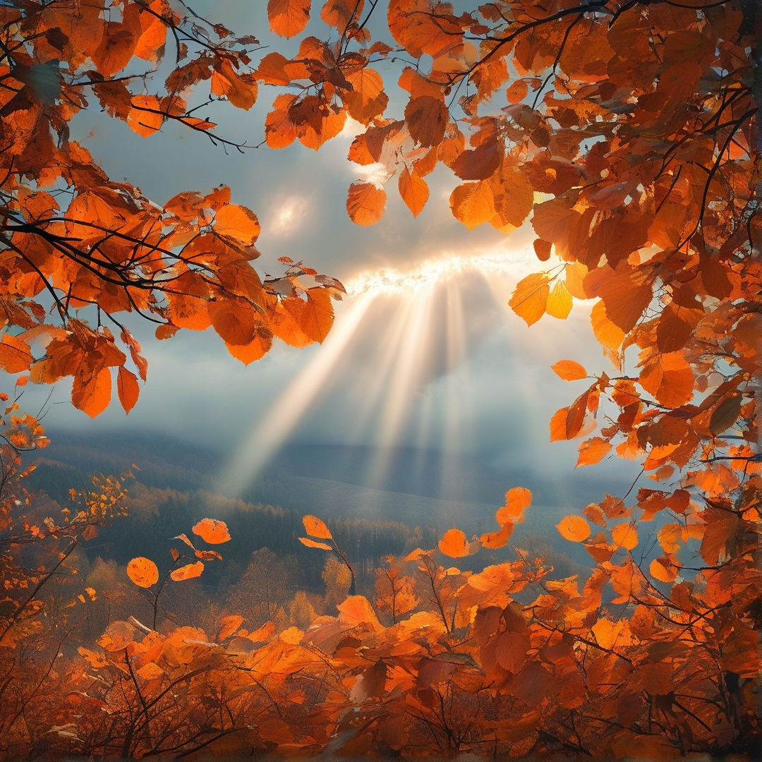 Golden Autumn Sunburst