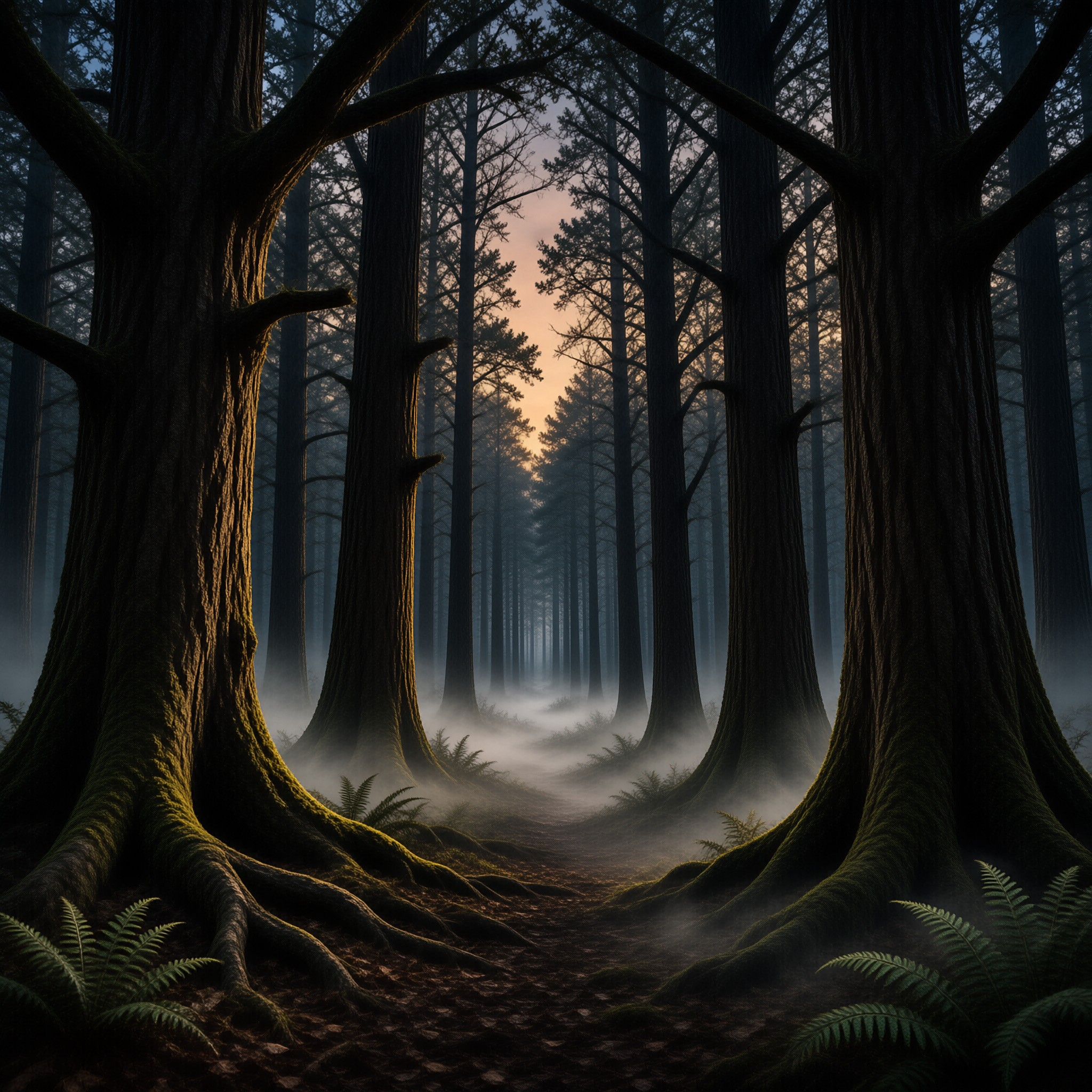Misty Forest Path