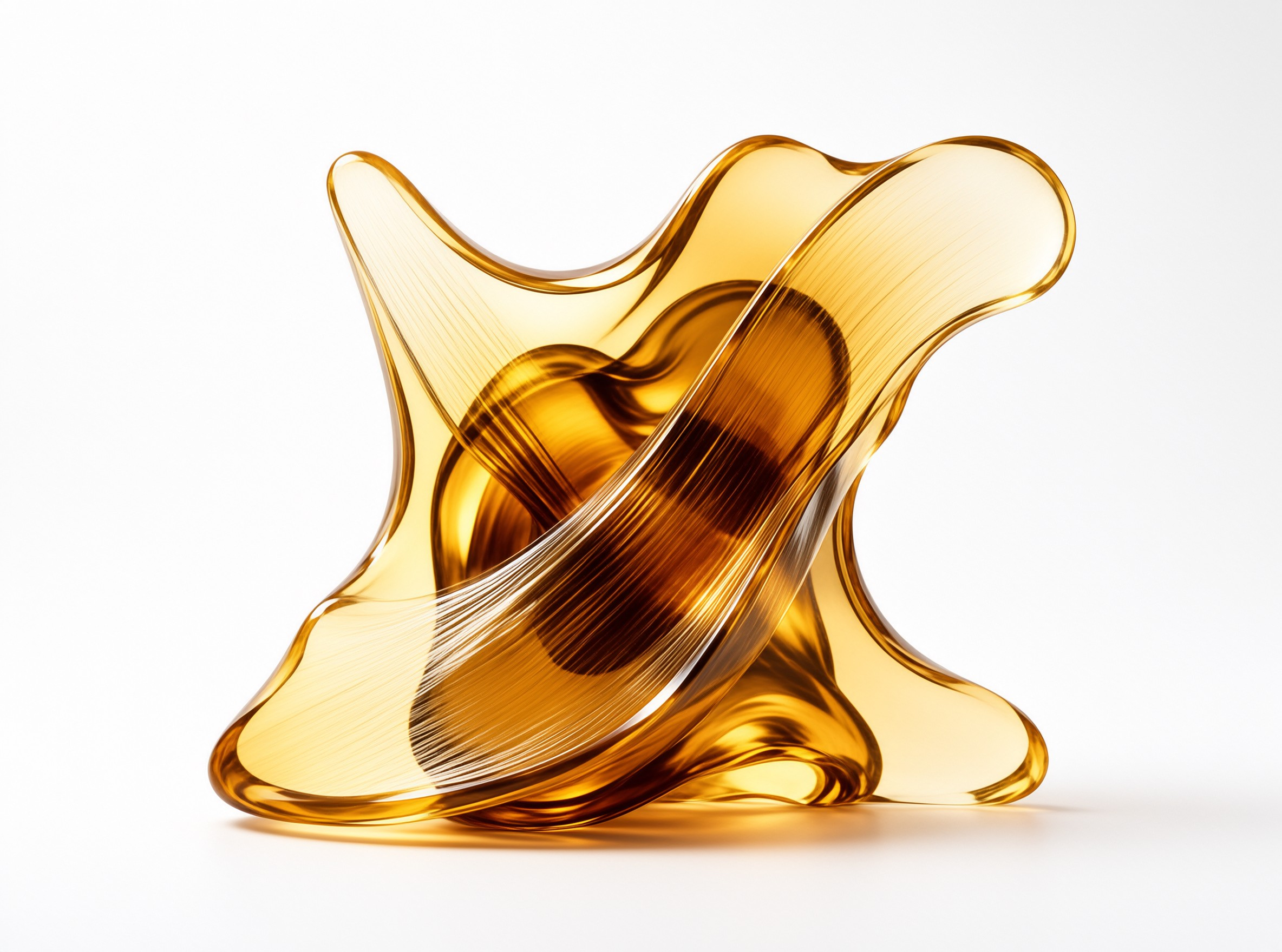 Abstract Amber Liquid Form
